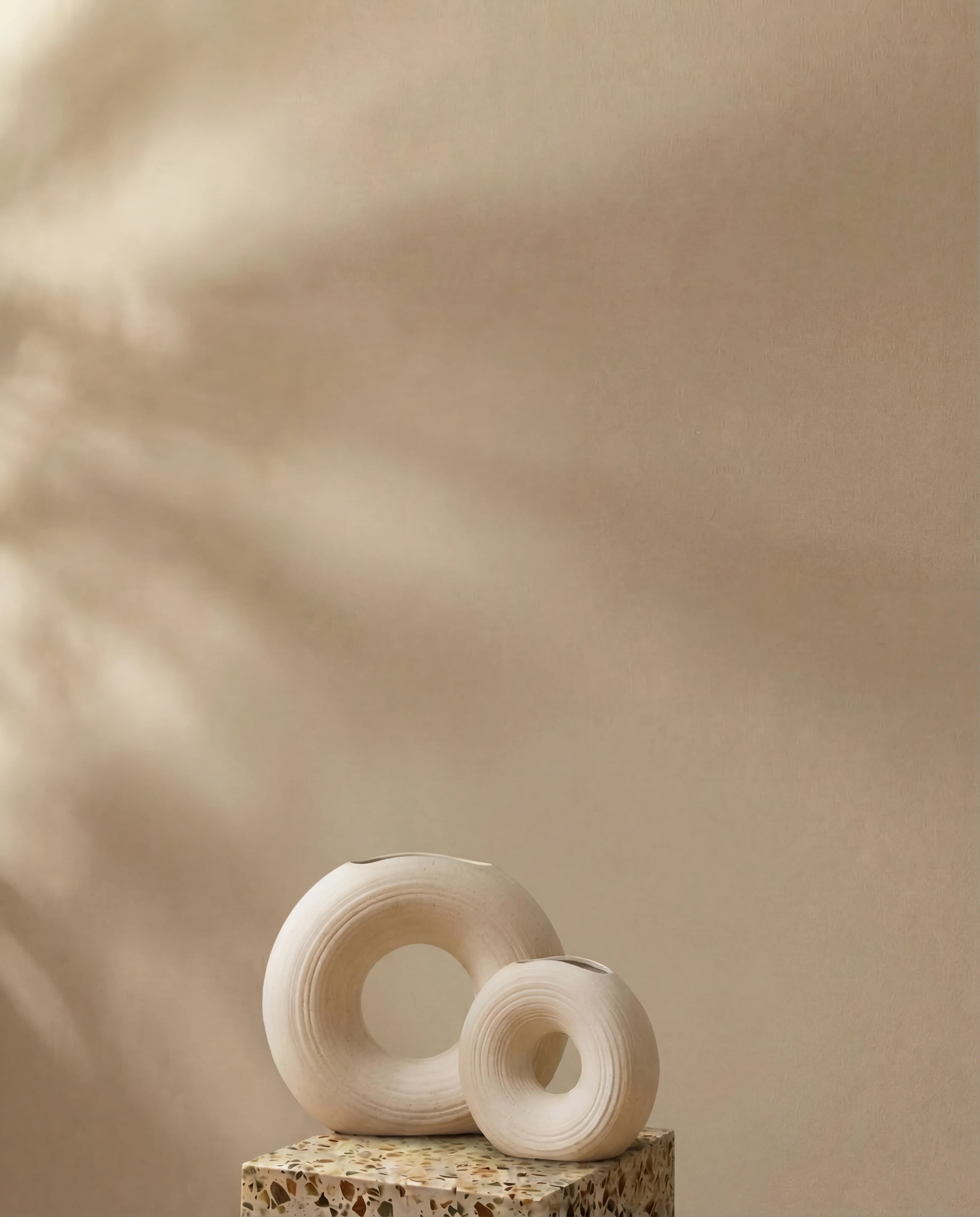 Oren Decorative Donut Shaped Ceramic Vase