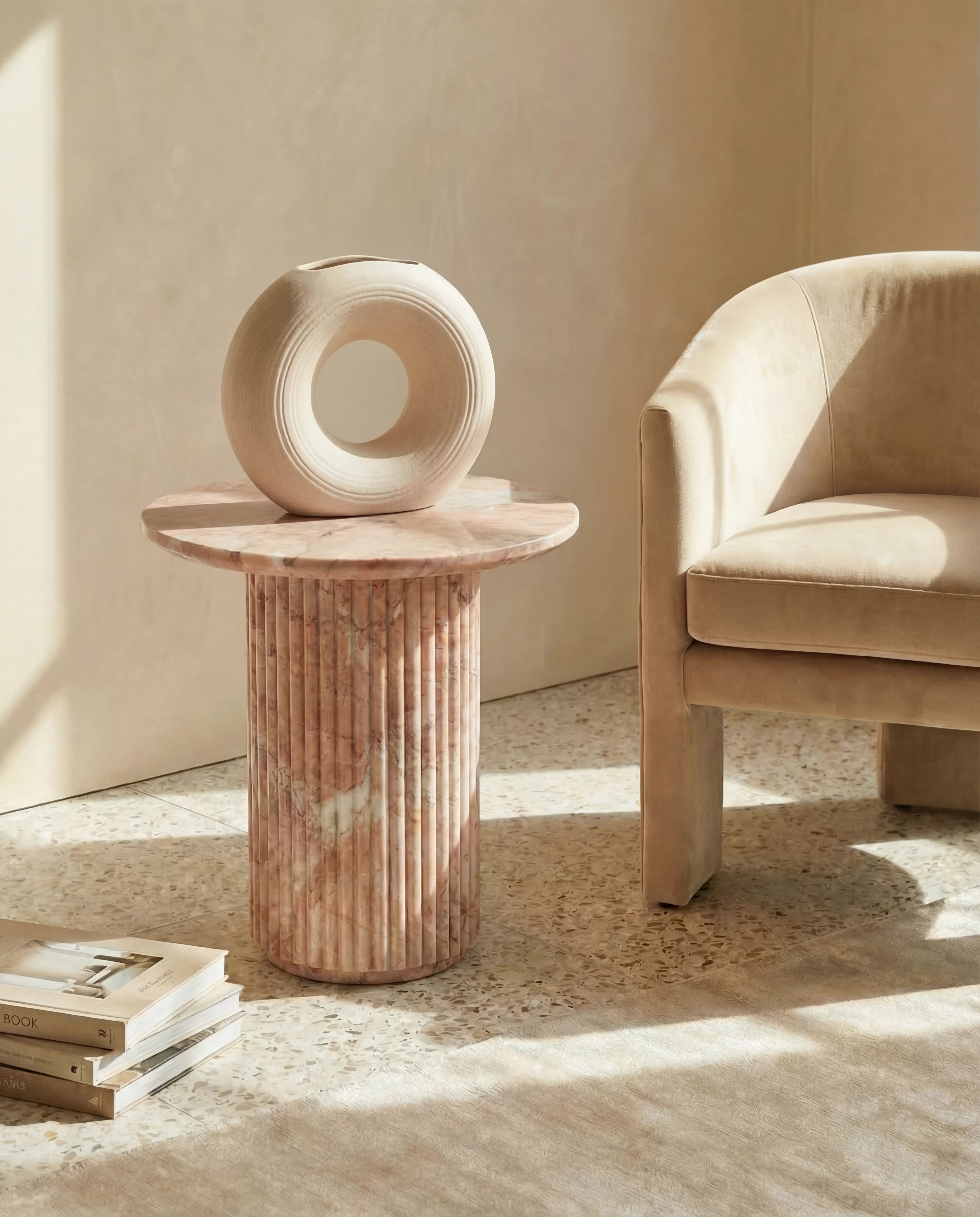 Oren Decorative Donut Shaped Ceramic Vase