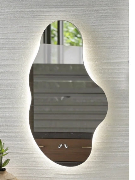 Phantom Frameless Irregular Shape Wall Mirror with Backlit 