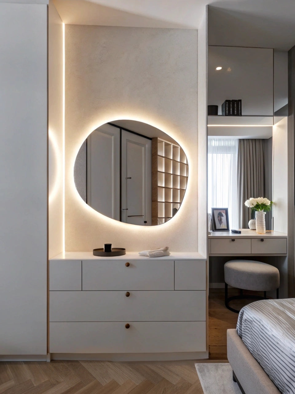 Phantom Irregular Frameless Vanity Mirror with Backlit