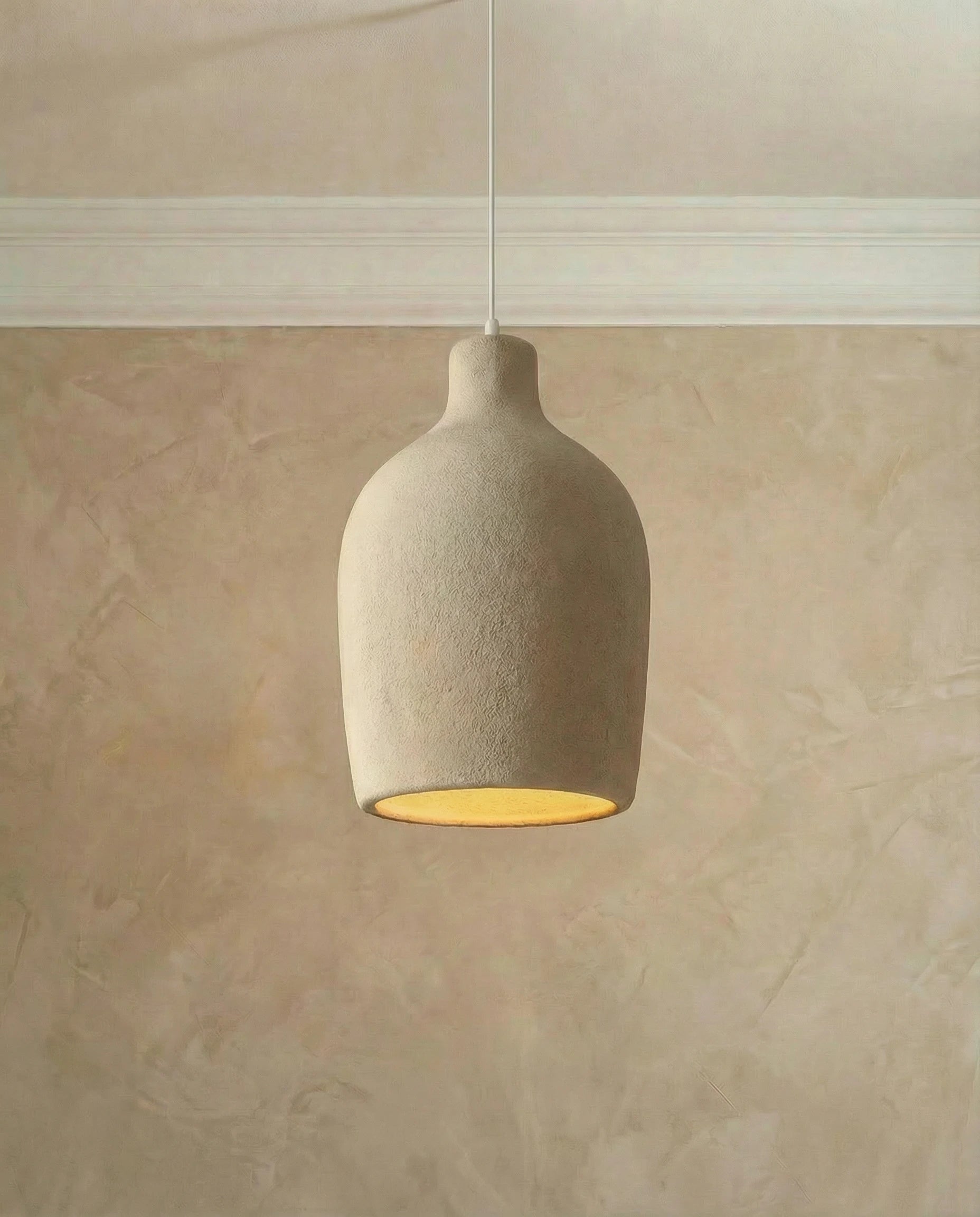 Reiko Japanese Dome Textured Ceramic Ceiling Lamp