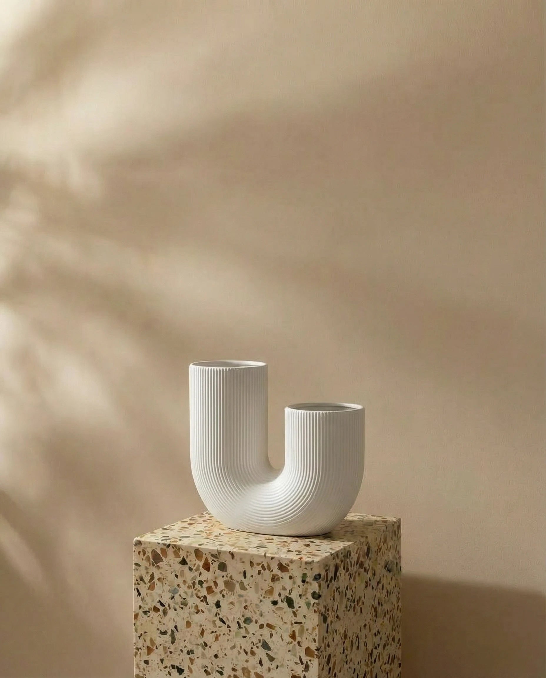Remi Modern U-Shaped Ceramic Vase