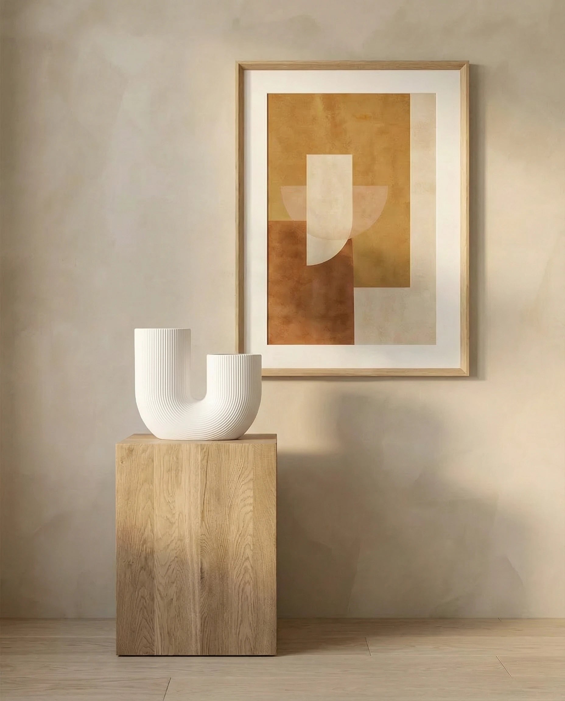 Remi Modern U-Shaped Ceramic Vase