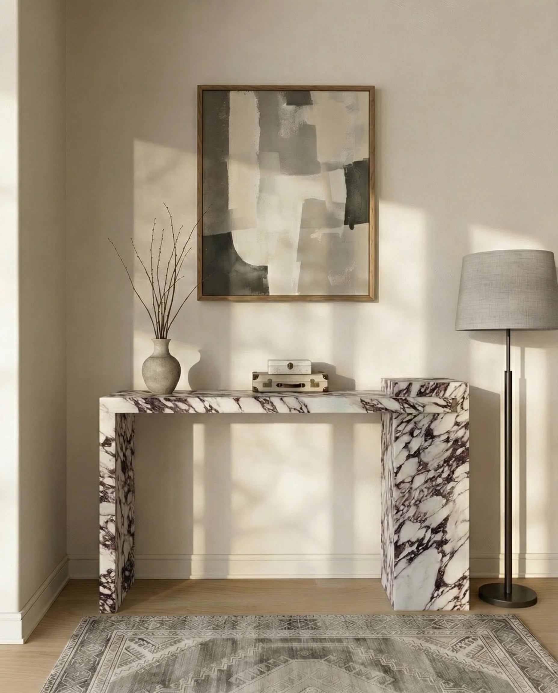 Renzo Calacatta Viola Console Table