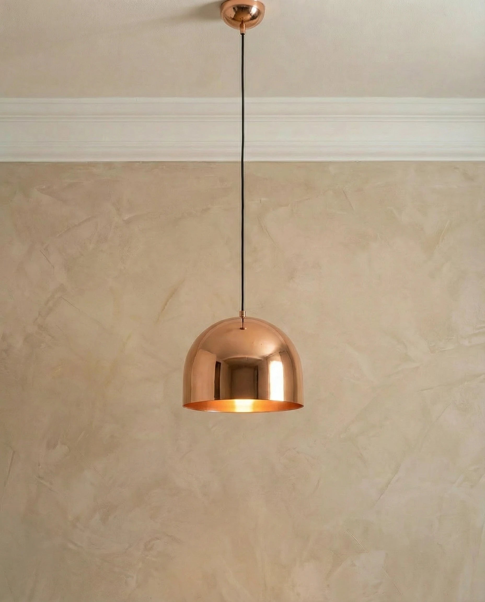 Rome Midcentury Gold Pendant Lamp