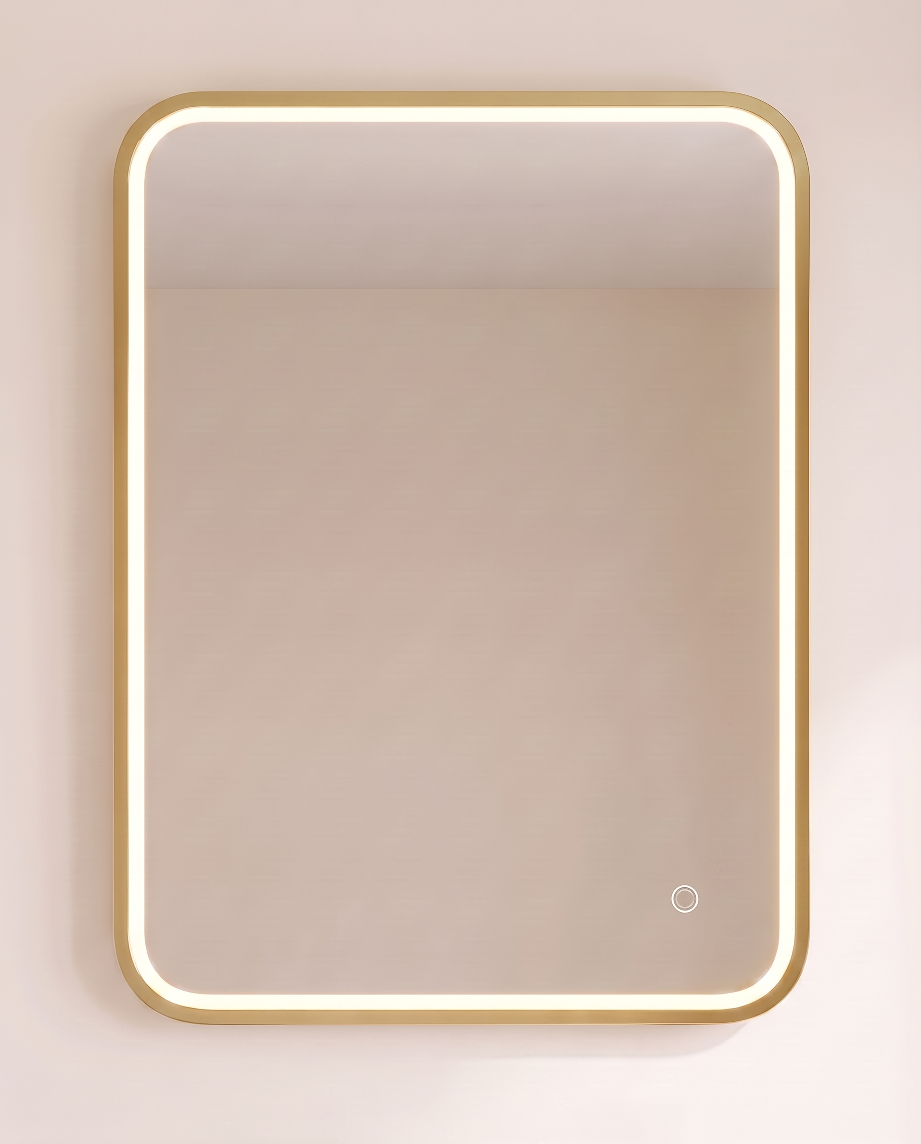 Romeo Gold Inner Frame LED Rectangular Vanity Wall Mirror