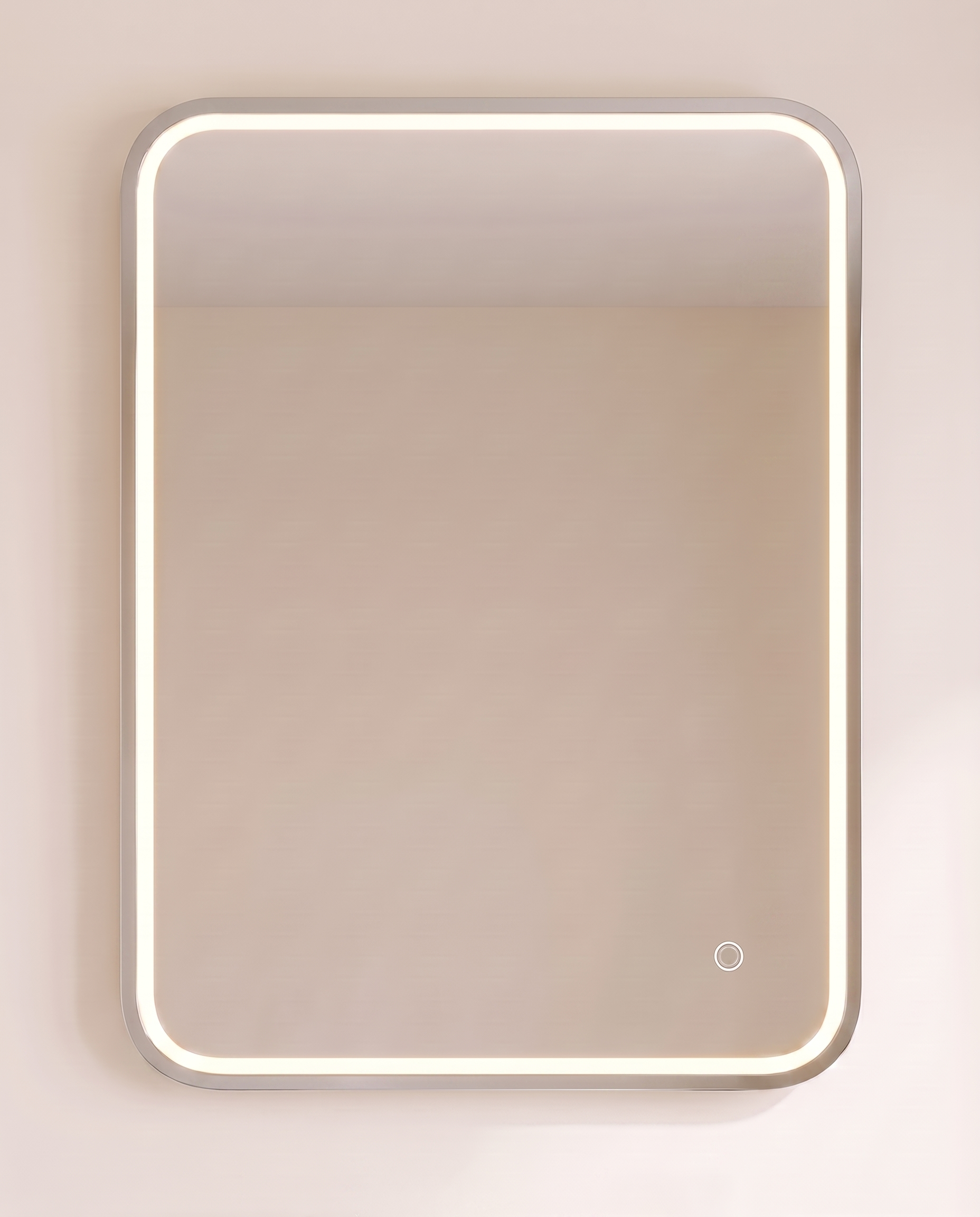 Romeo Silver Inner Frame LED Rectangular Vanity Wall Mirror