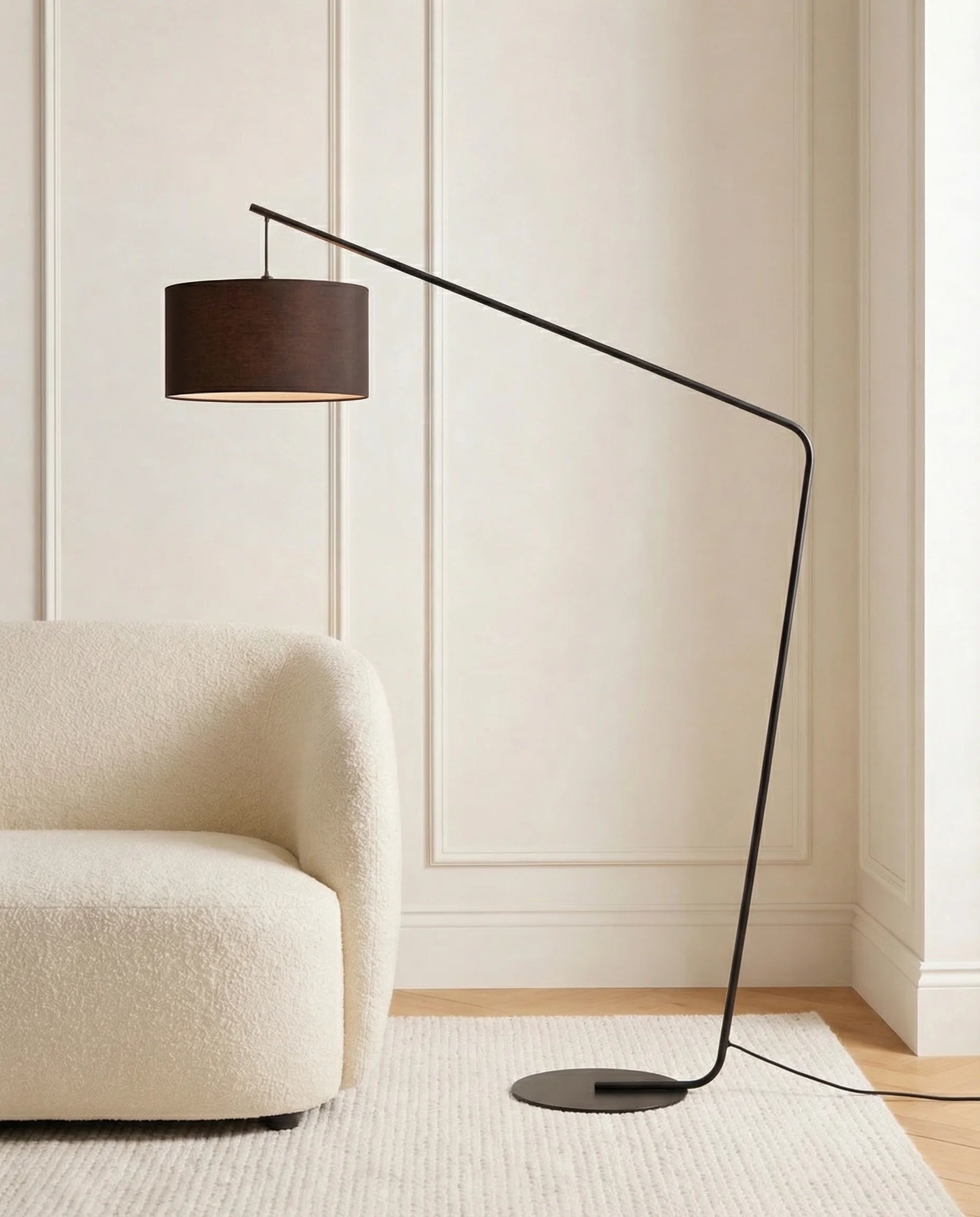 Romie Contemporary Black Fishing Rod Floor Lamp
