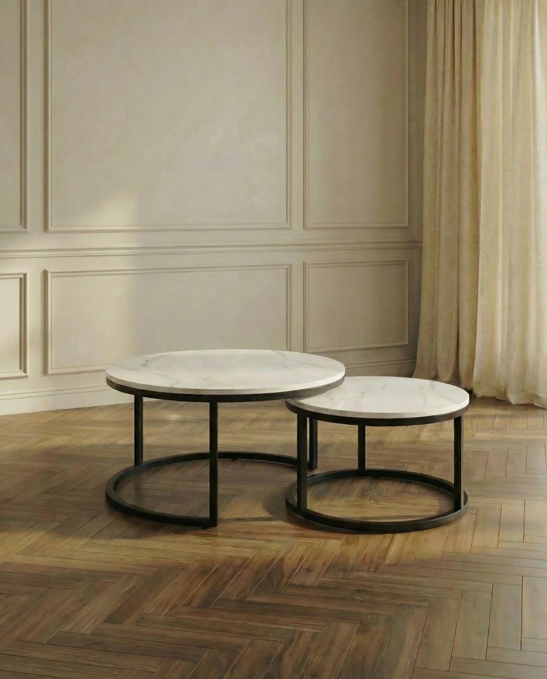Ruvo Nesting Round Marble Coffee Table (Set of 2)