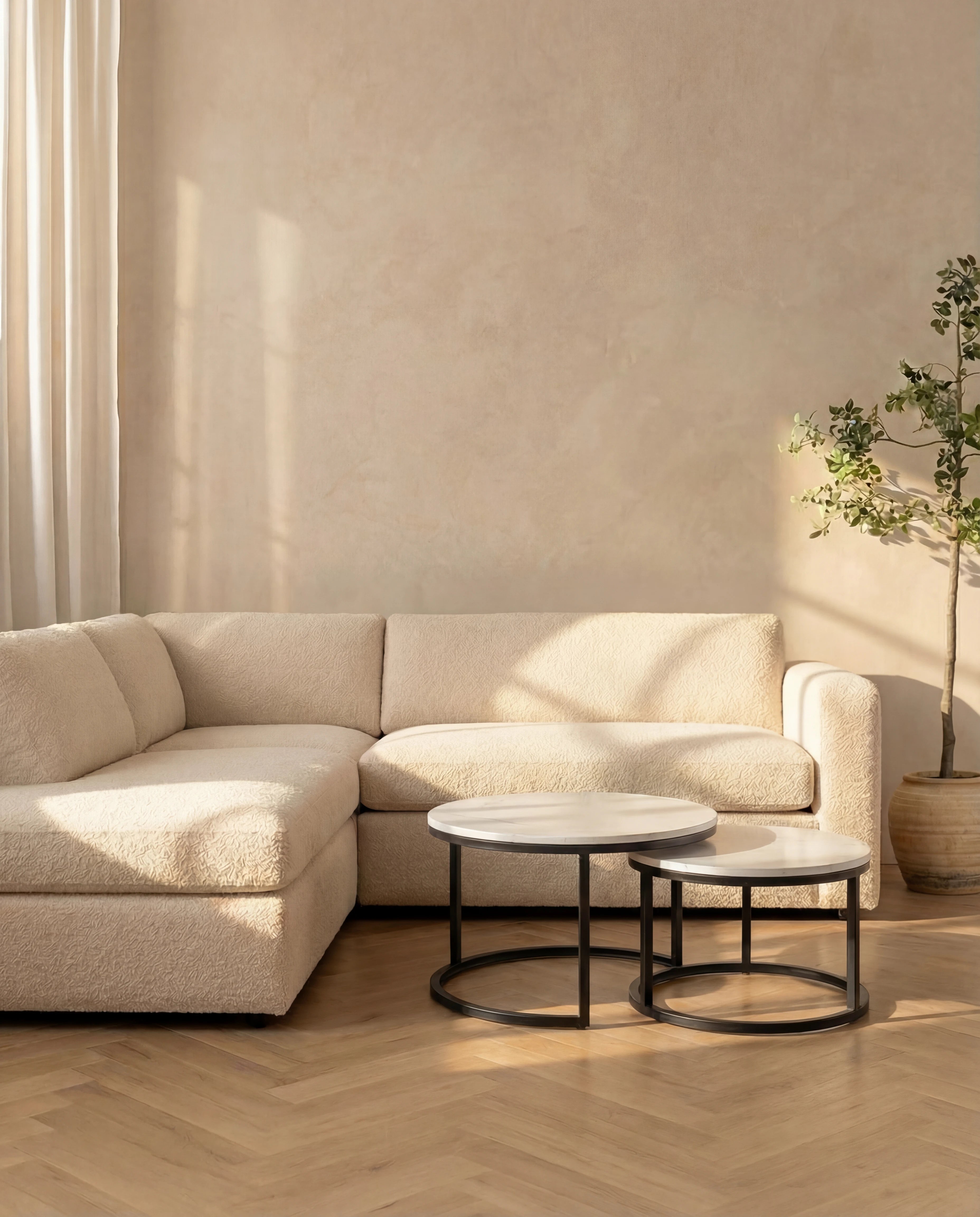 Ruvo Nesting Round Marble Coffee Table (Set of 2)