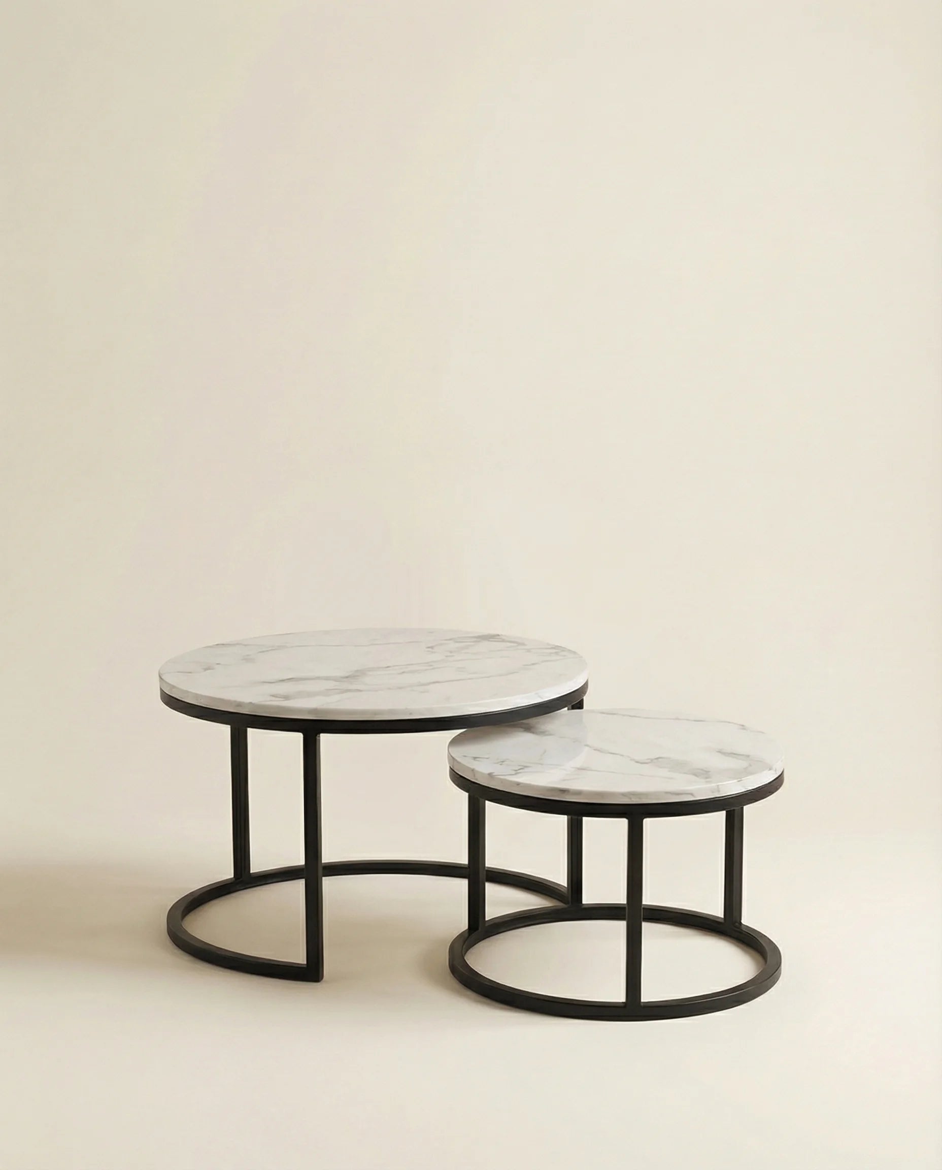 Ruvo Nesting Round Marble Coffee Table (Set of 2)