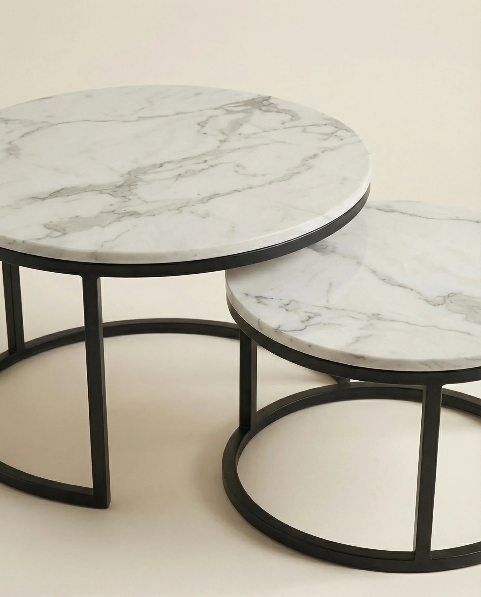 Ruvo Nesting Round Marble Coffee Table (Set of 2)