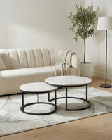 Ruvo Nesting Round Marble Coffee Table (Set of 2)