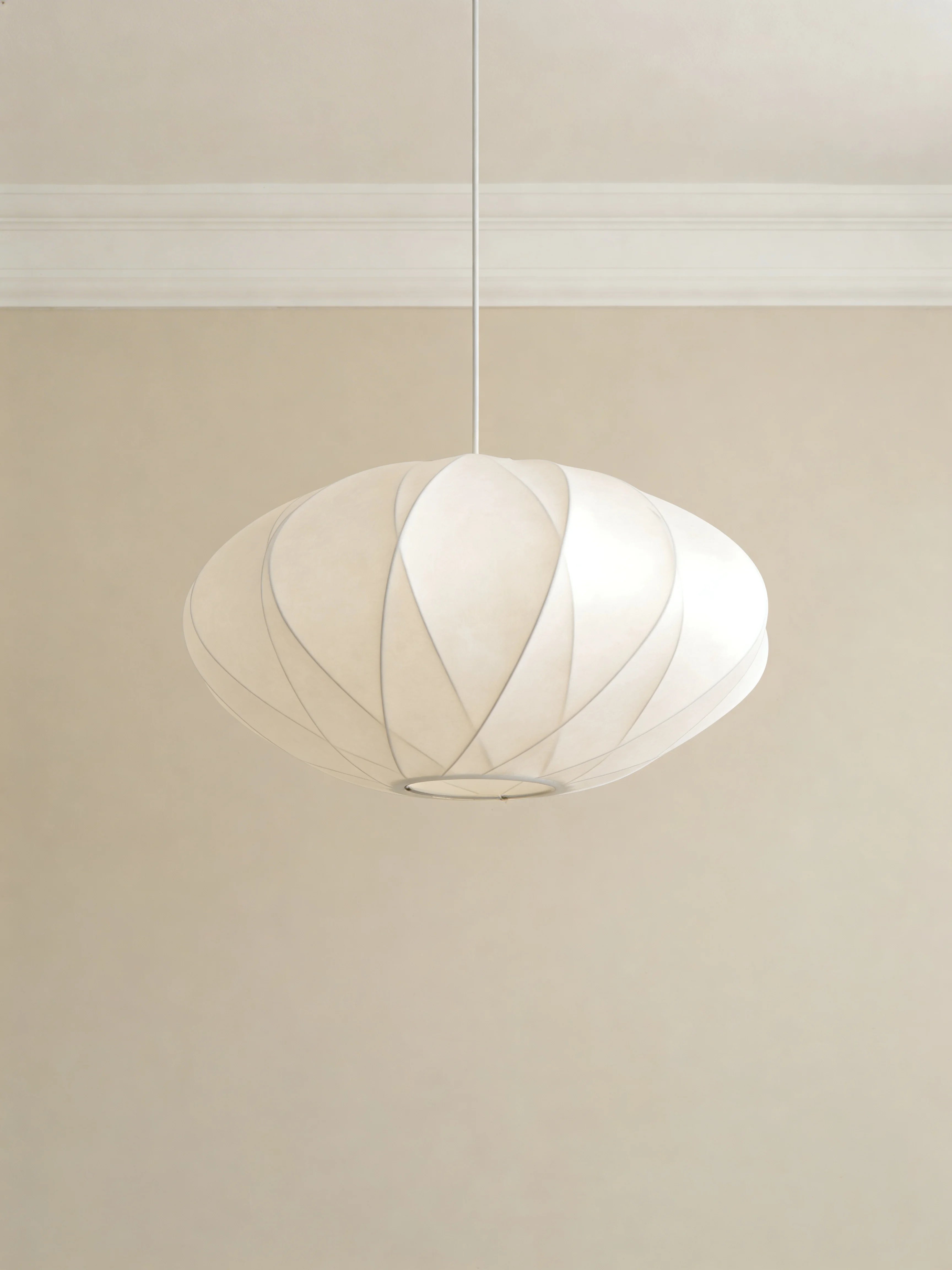 Sakura Japanese Folding Silk Pendant Light
