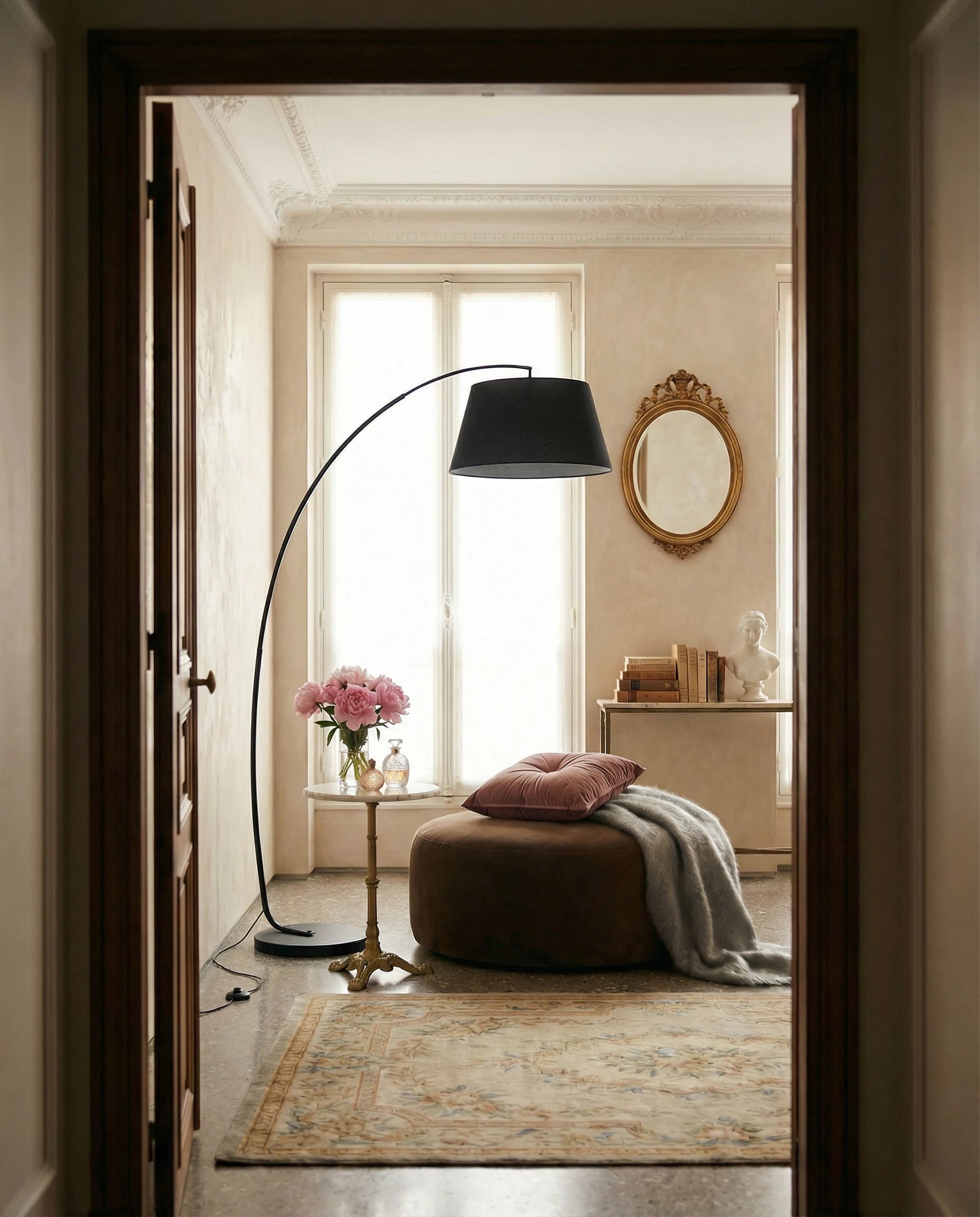 Salvadore Modern Black Fishing Rod Floor Lamp