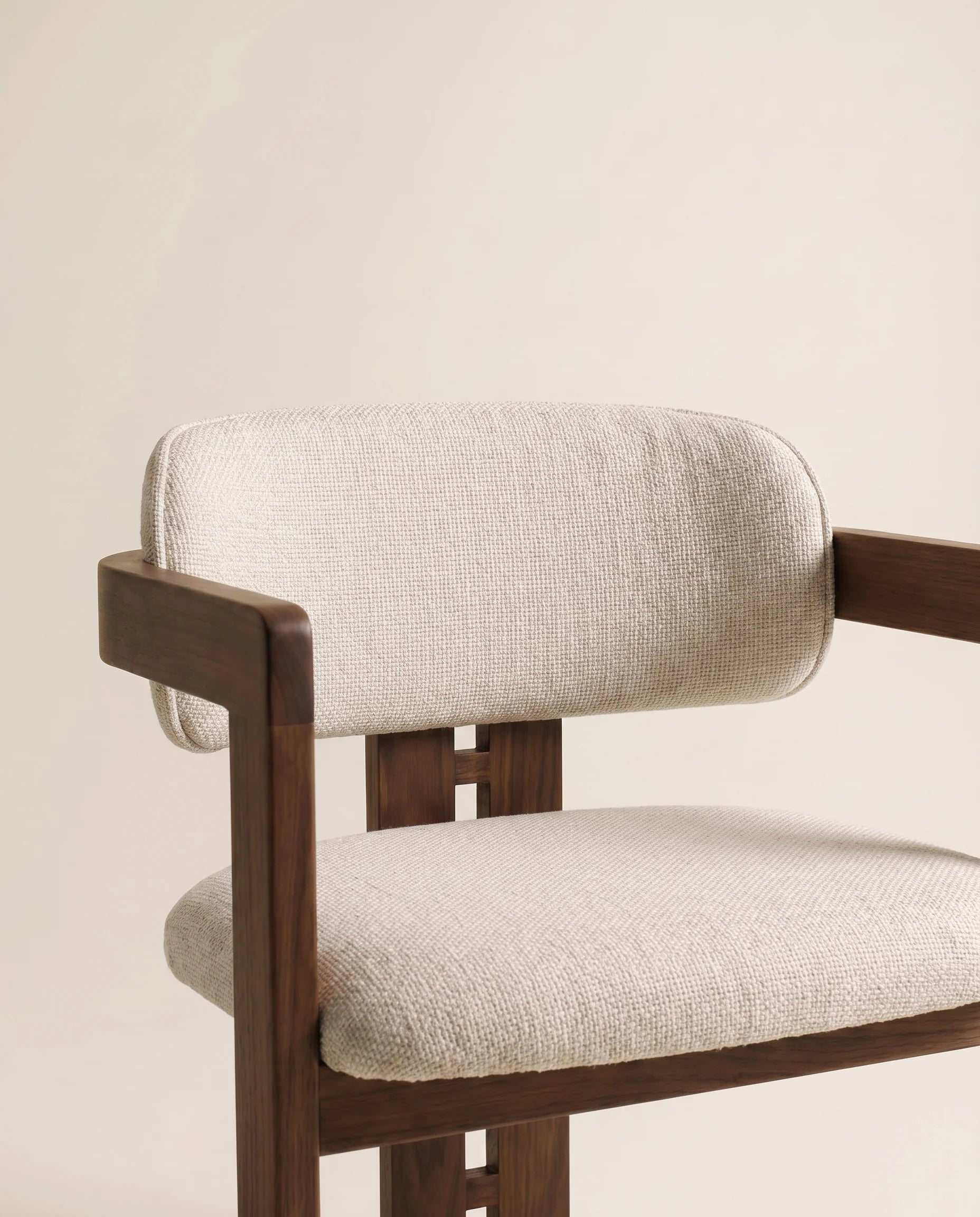 Saskia Walnut & Beige Dining Chair