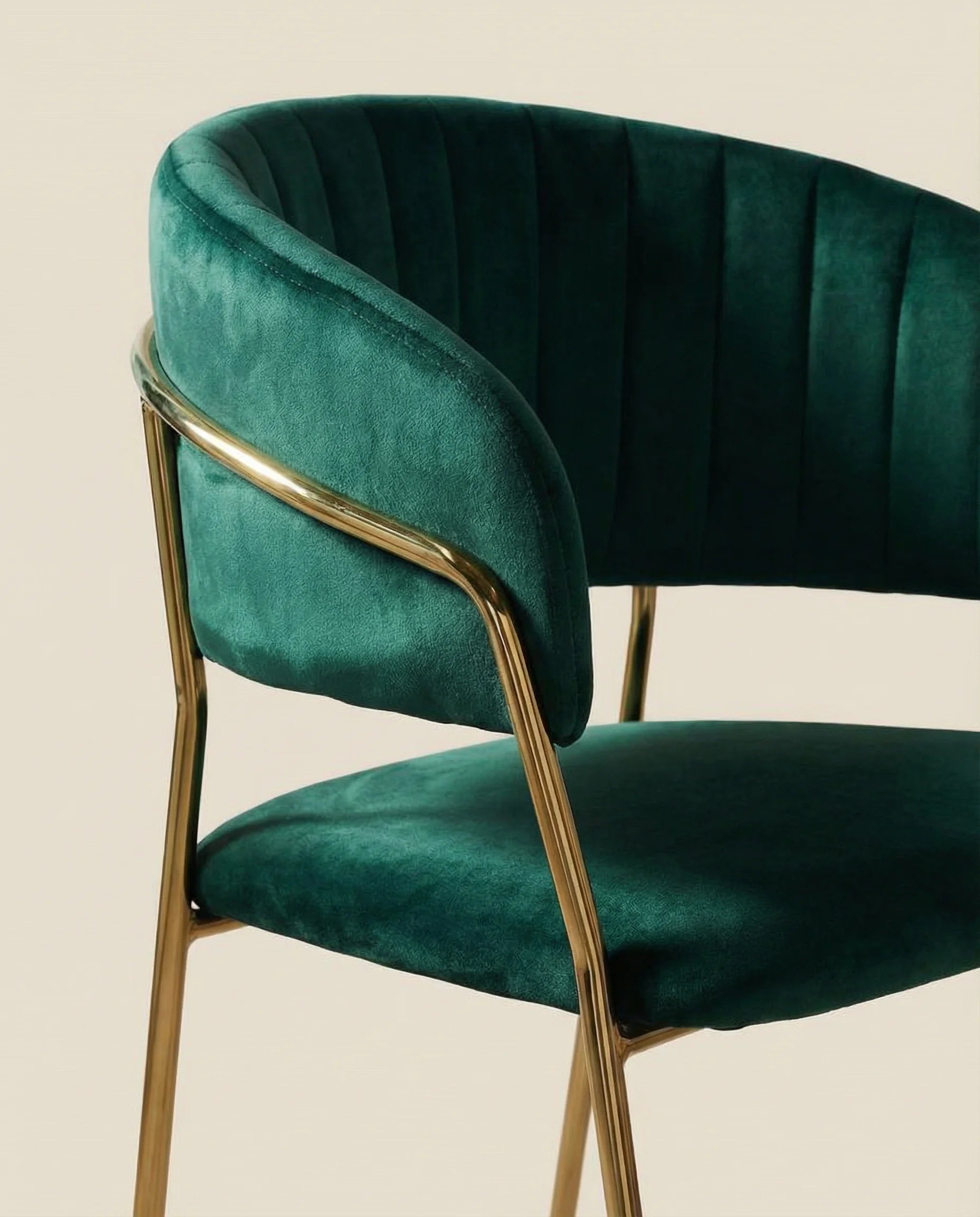 Serena Green European Style Velvet Dining Chair