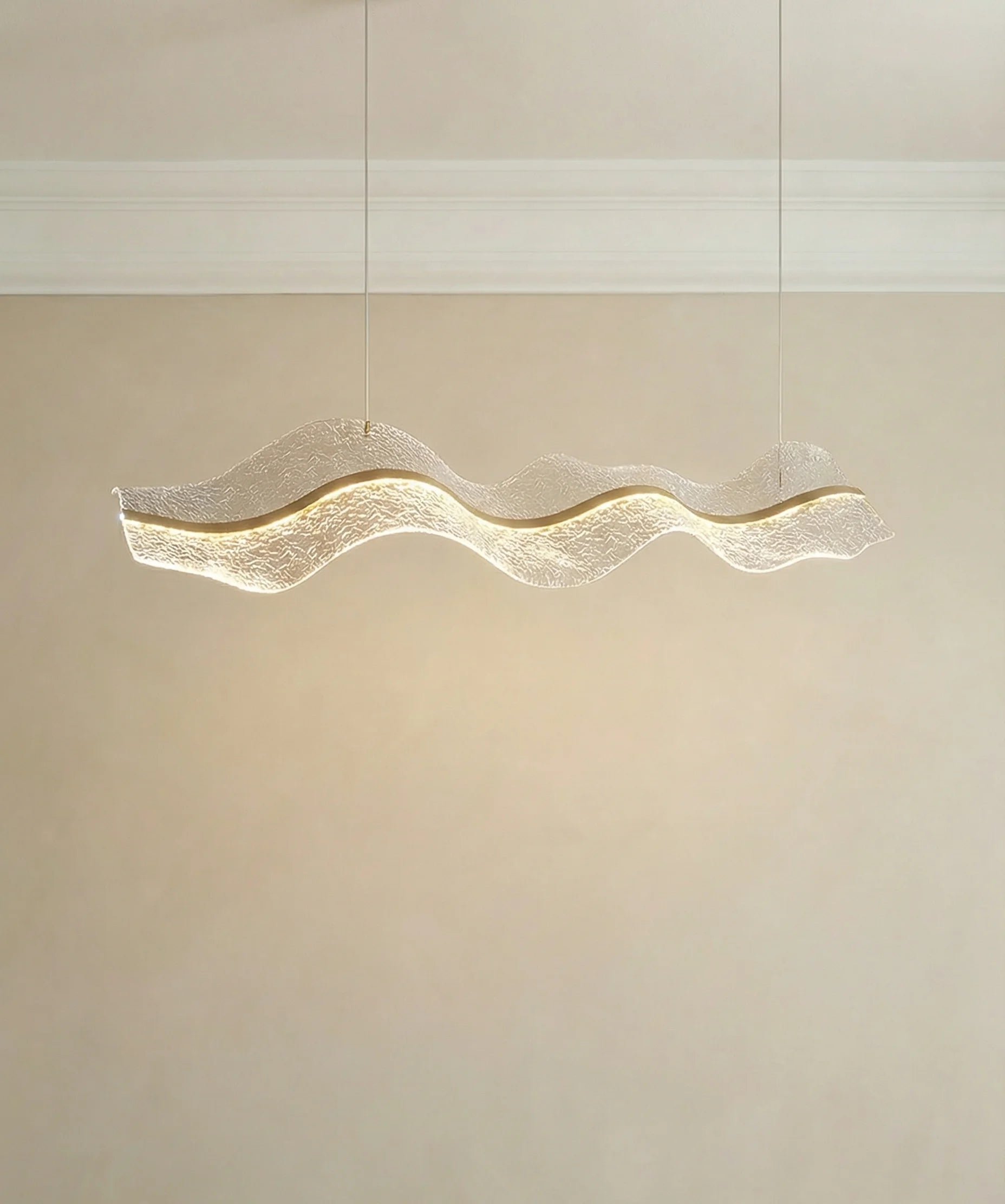 Golden Wavy LED Pendant Light