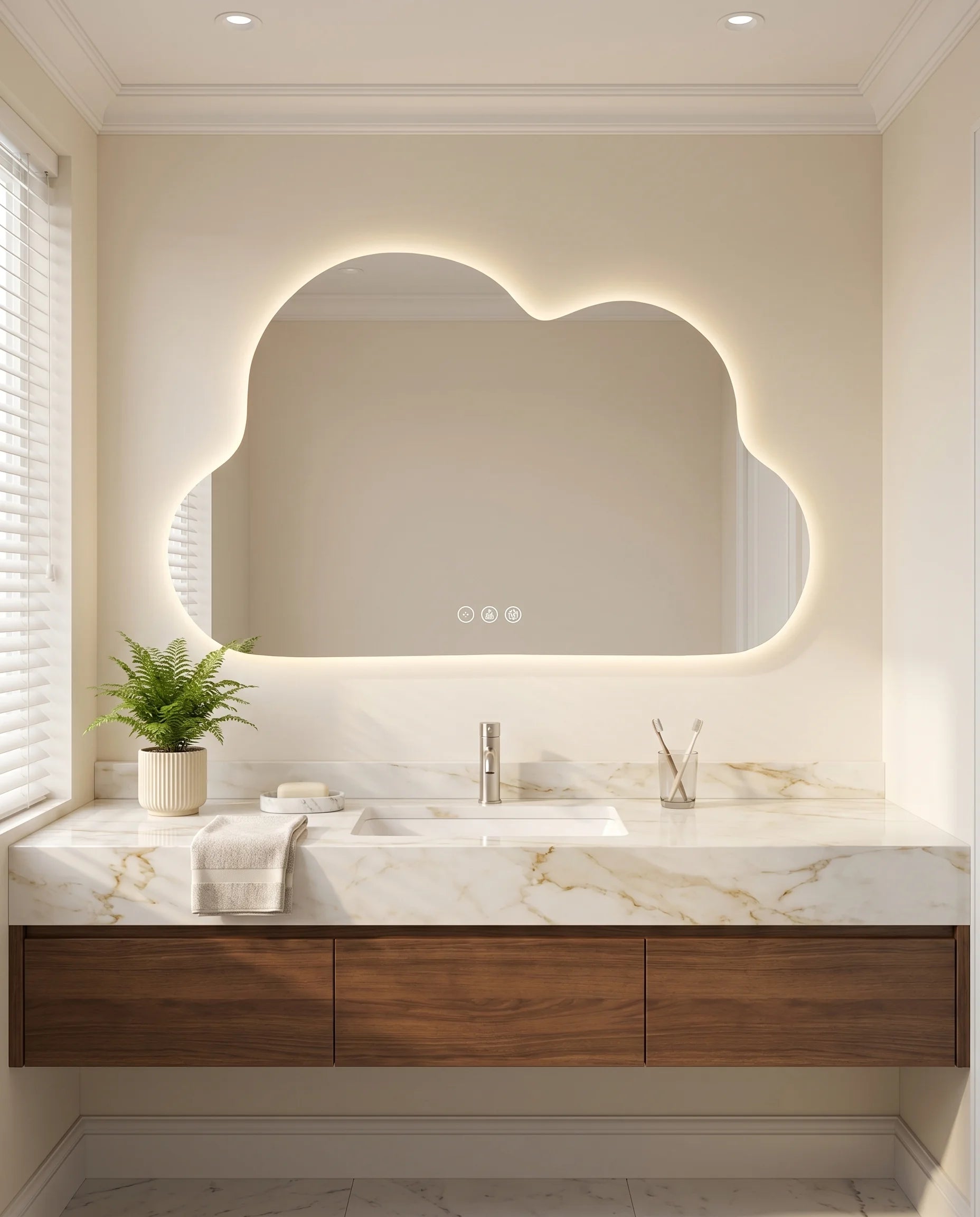 Skyla Backlit Frameless Cloud Mirror