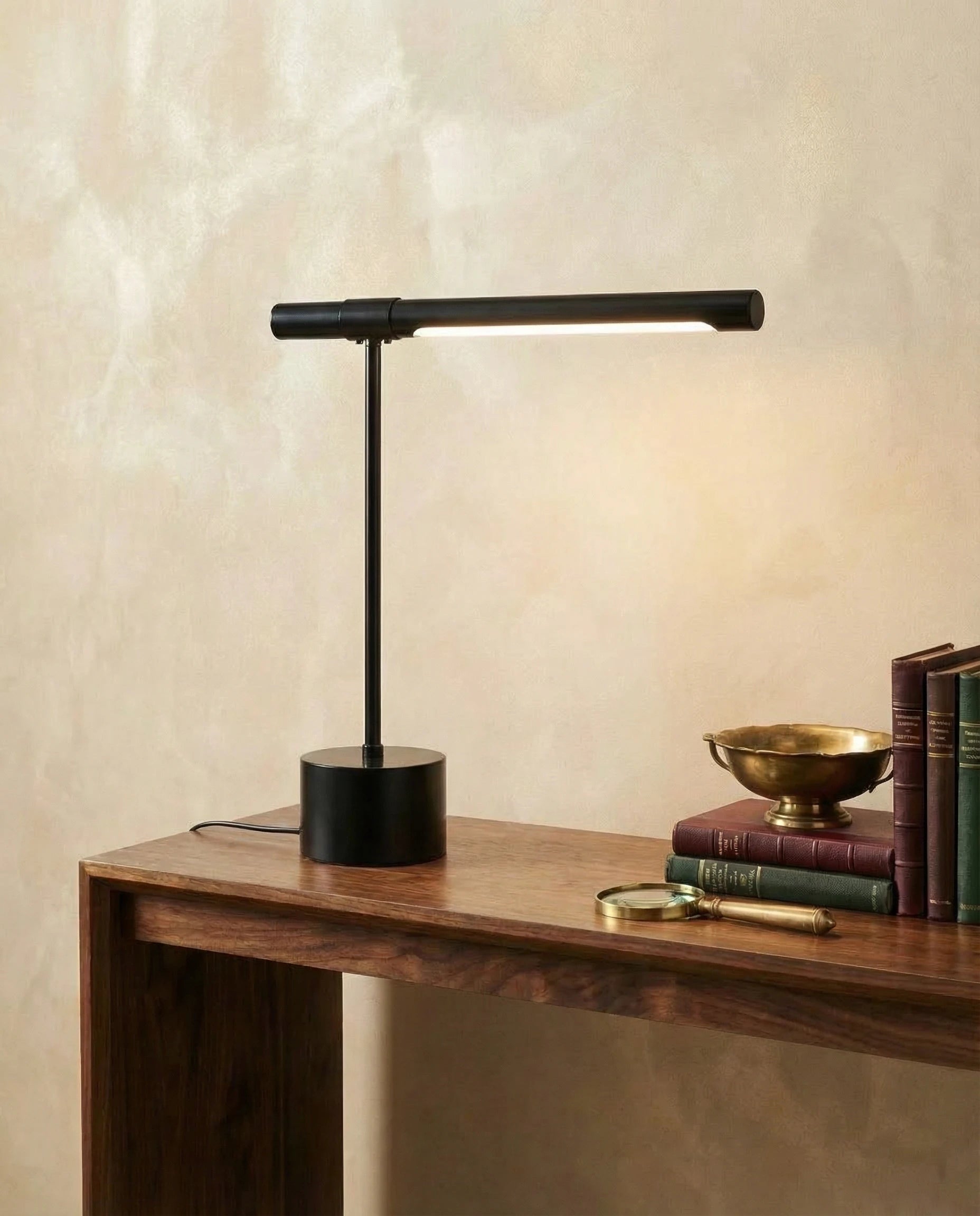 Sleek Black LED Study Table Lamp