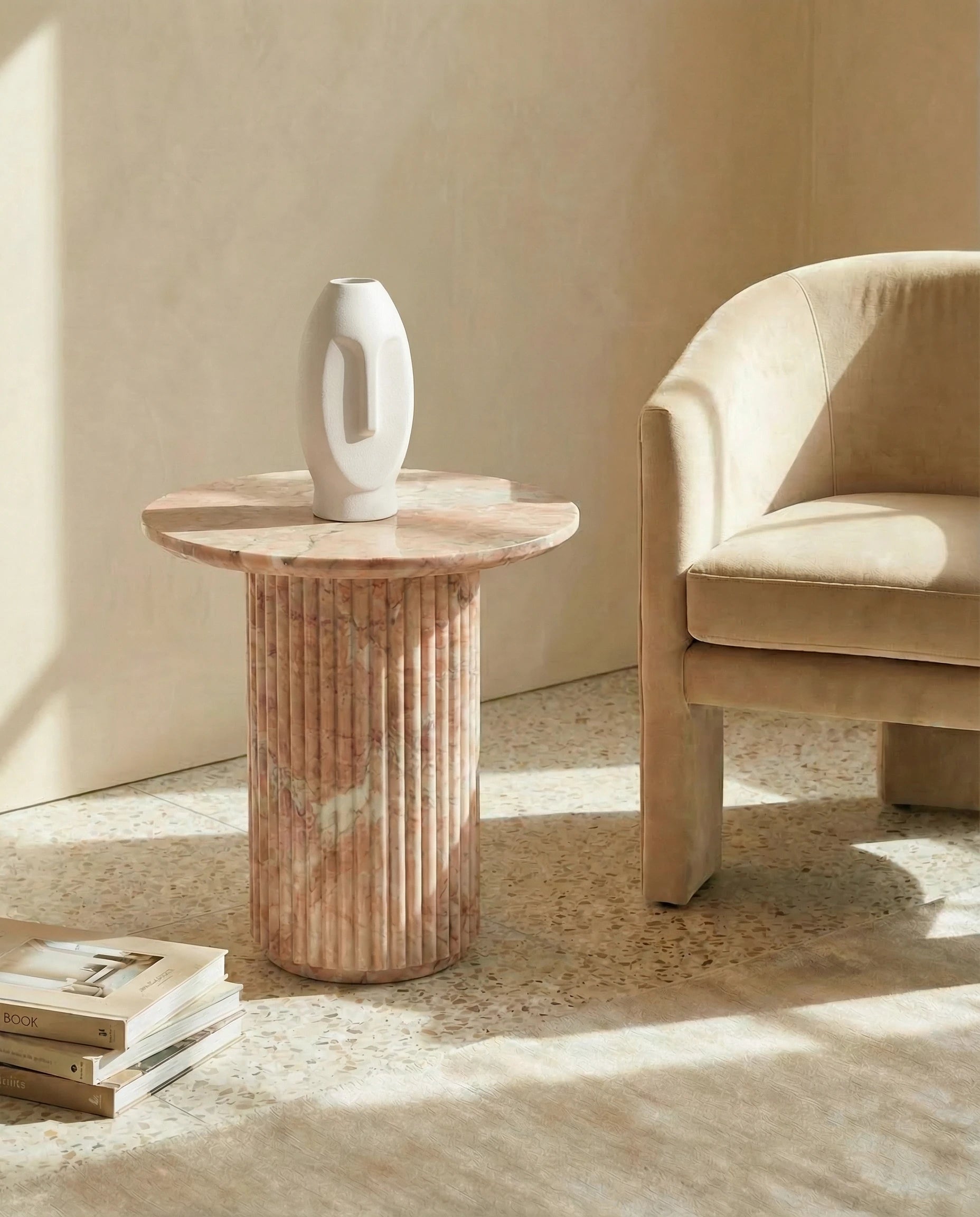 Soorat White Abstract Human Face Vase