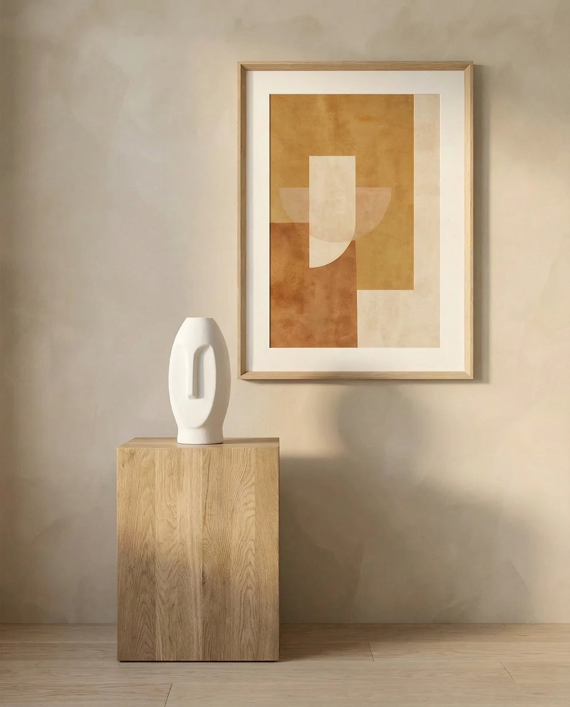 Soorat White Abstract Human Face Vase