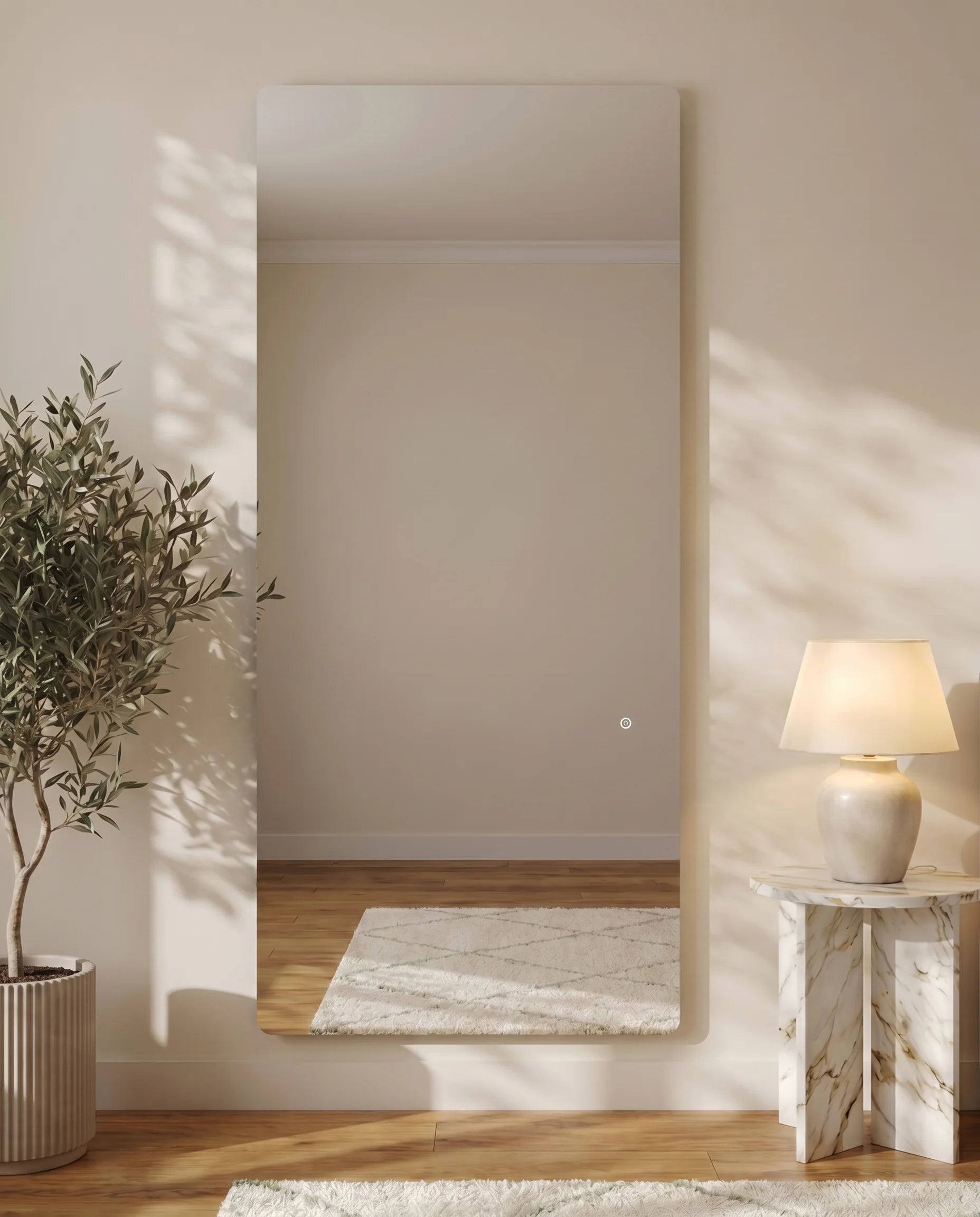 Stella Frameless Rectangular Mirror with LED