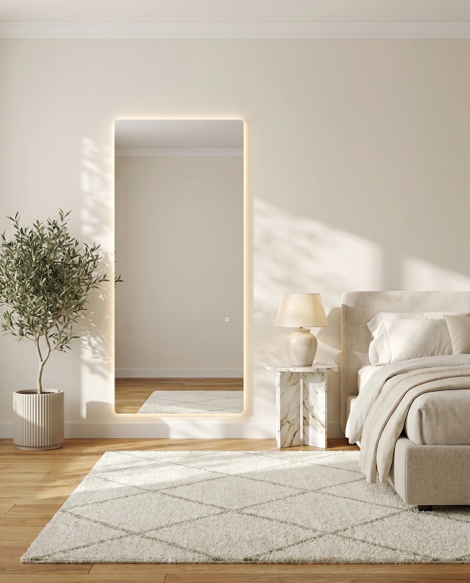 Stella Frameless Rectangular Mirror with LED