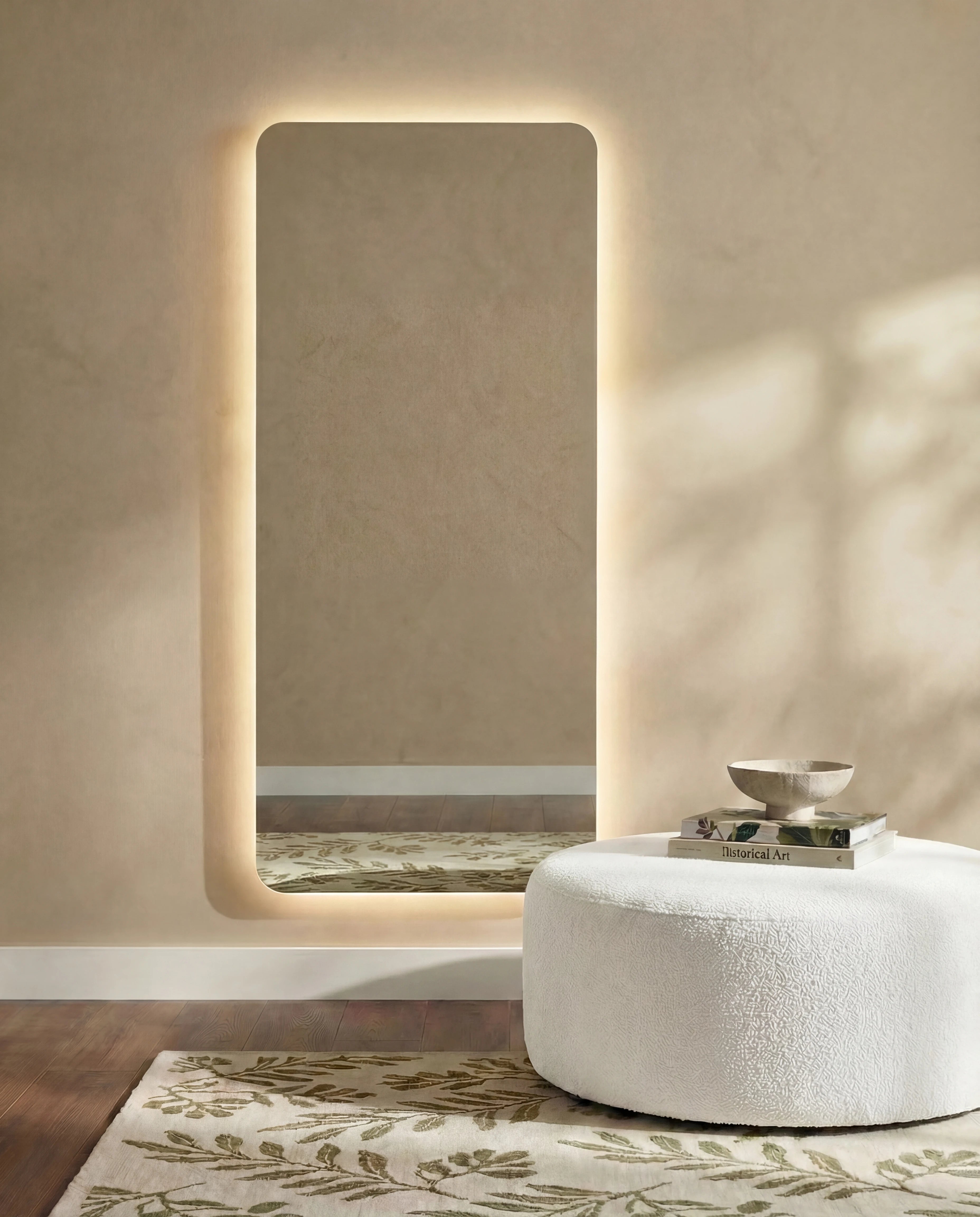 Stella Frameless Rectangular Mirror with LED