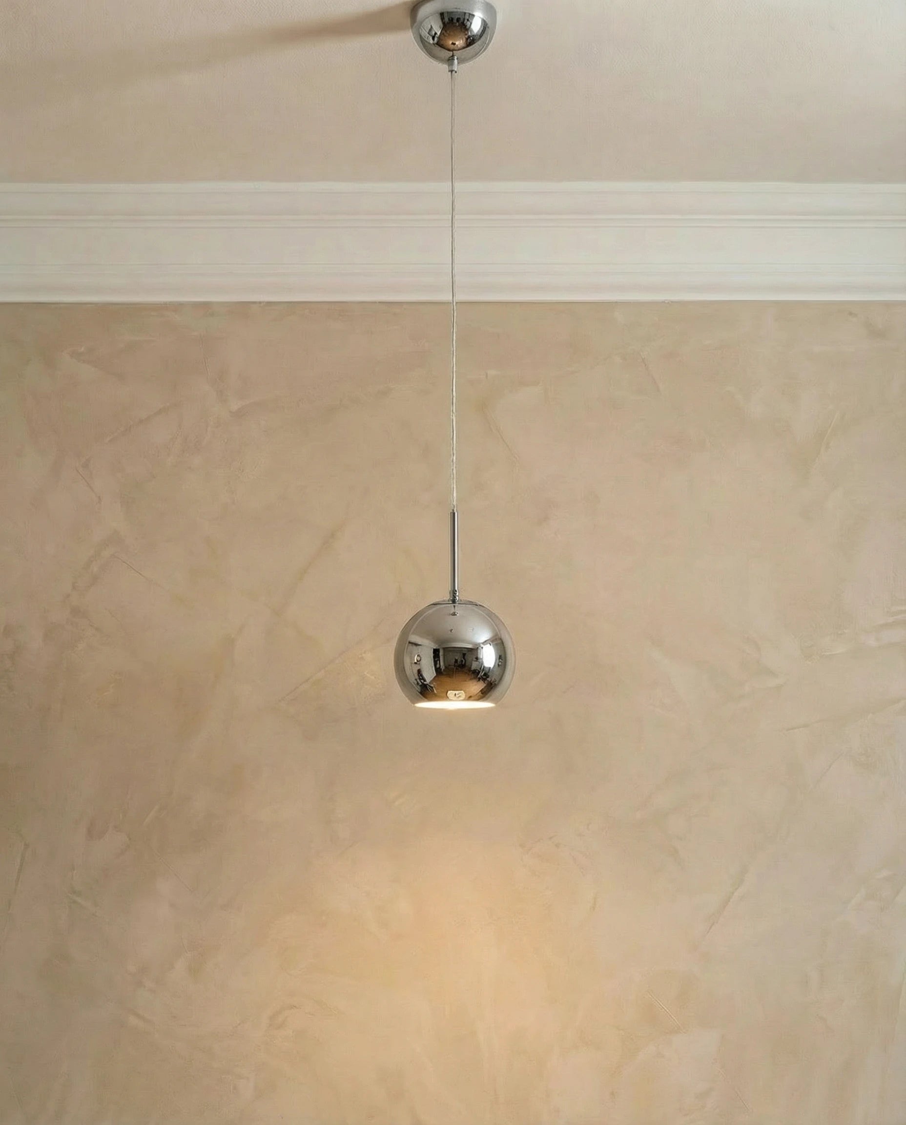 Sterling Silver Globe Pendant Light