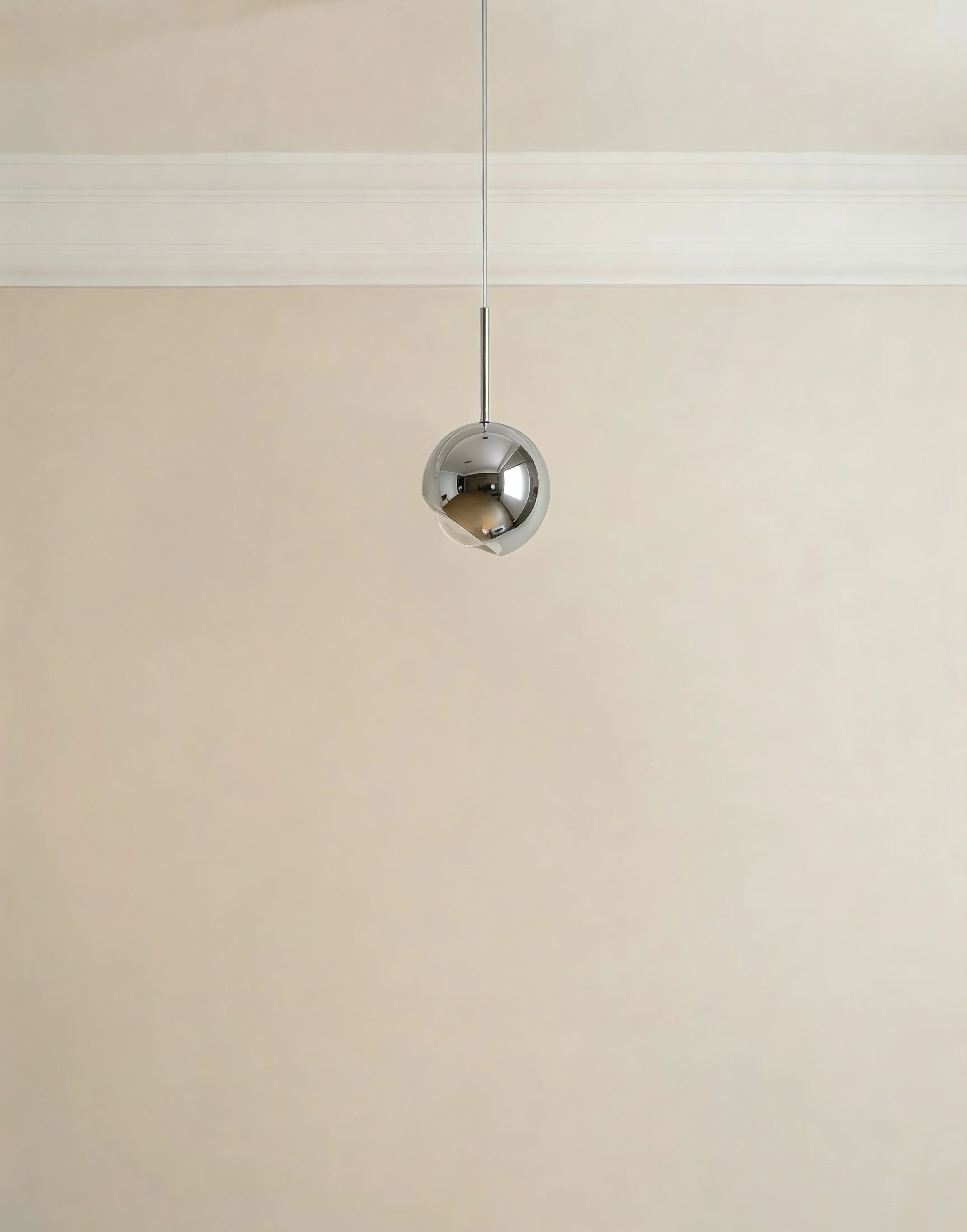Sterling Silver Globe Pendant Light