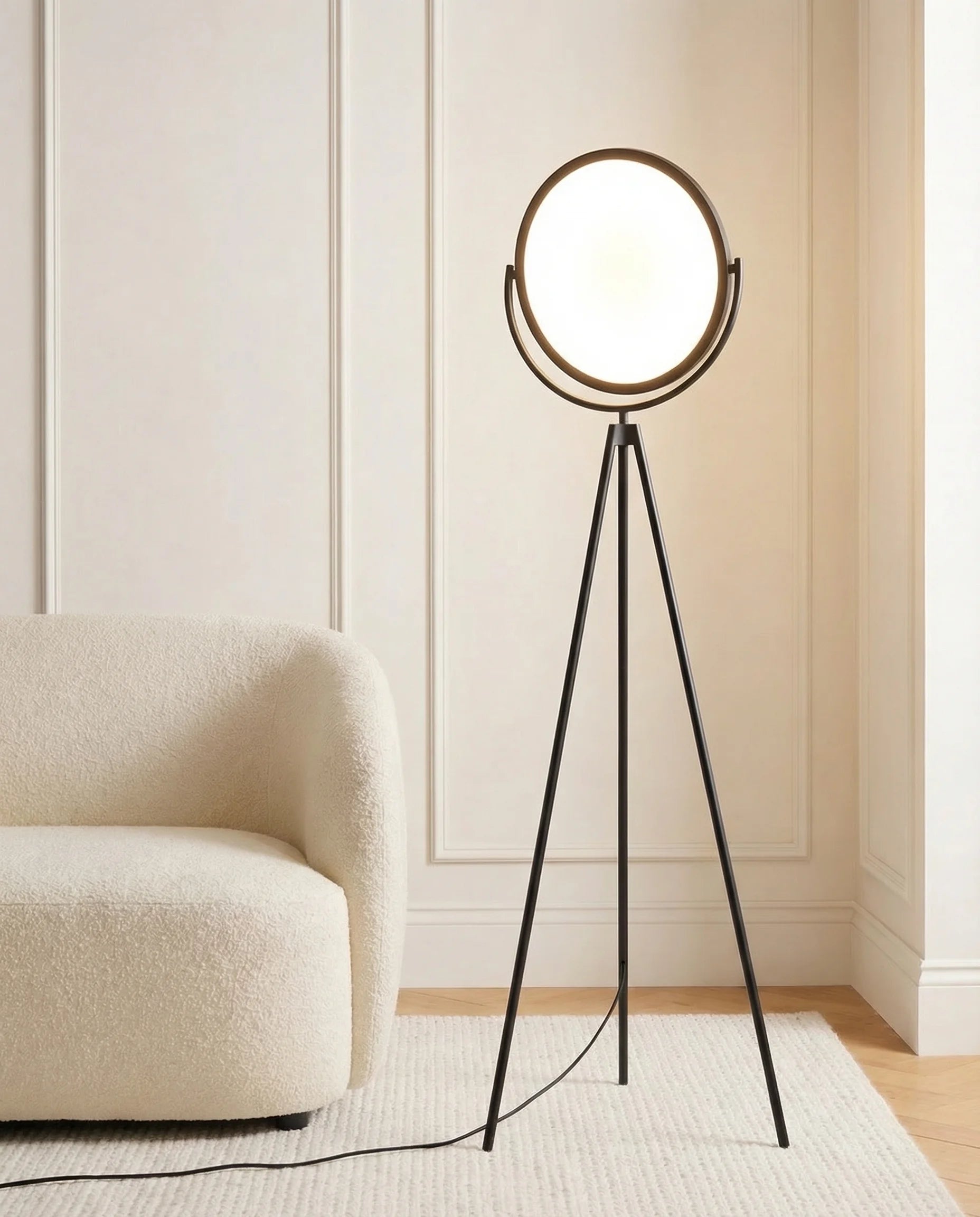 Superloon Black Adjustable Tripod Floor Lamp