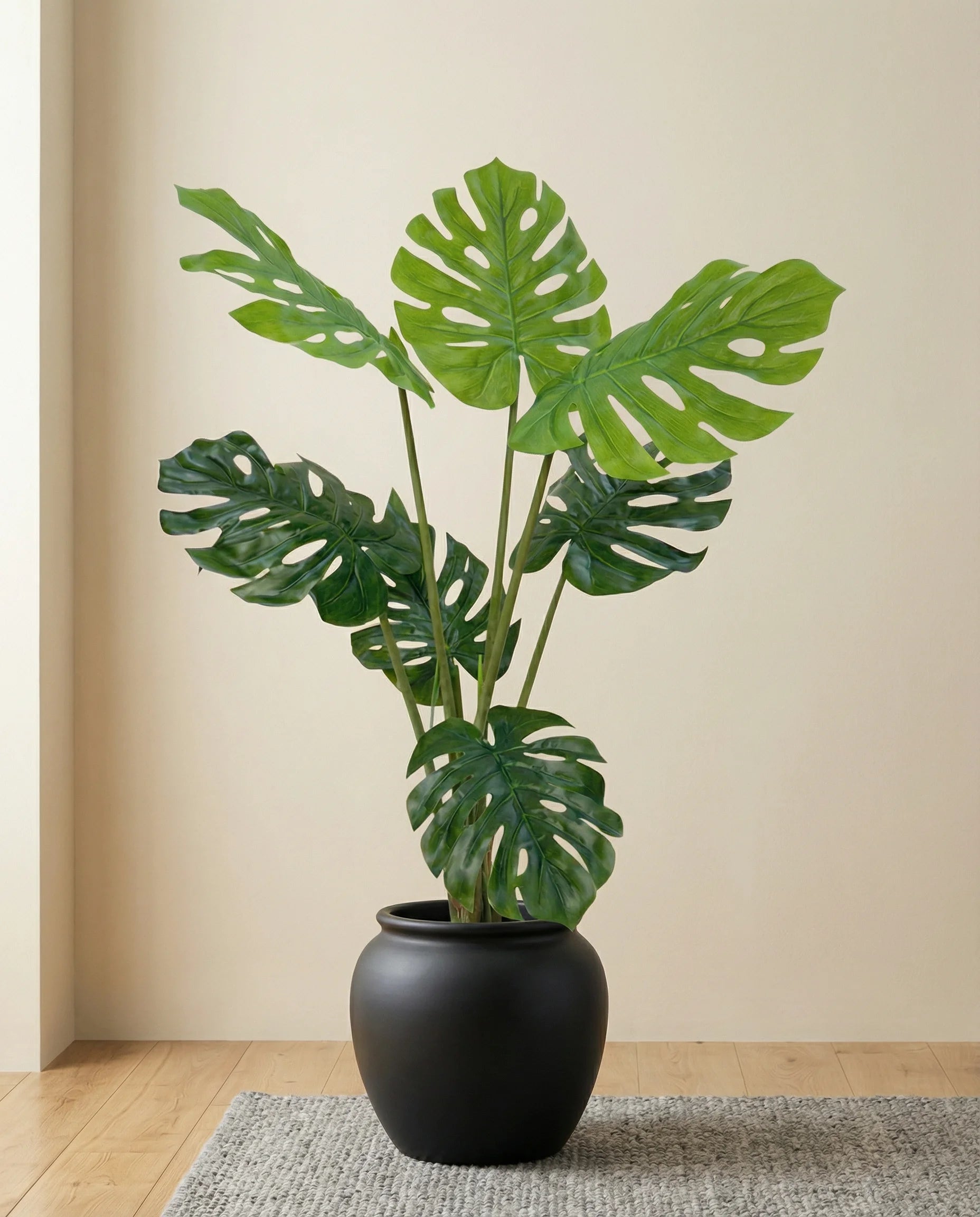 Swiss cheese monstera faux plant