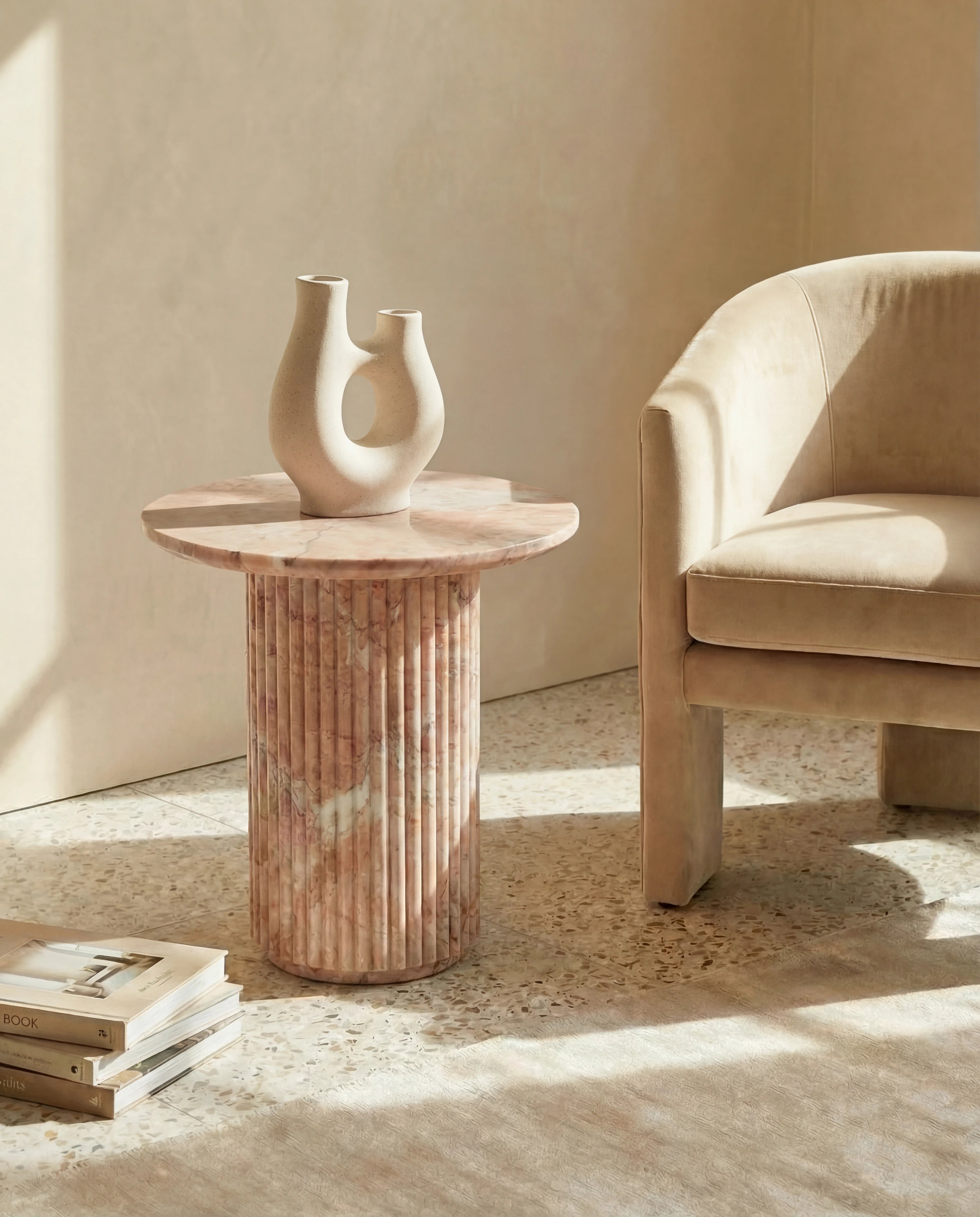 Taru White Dual Cylinder Ceramic Vase