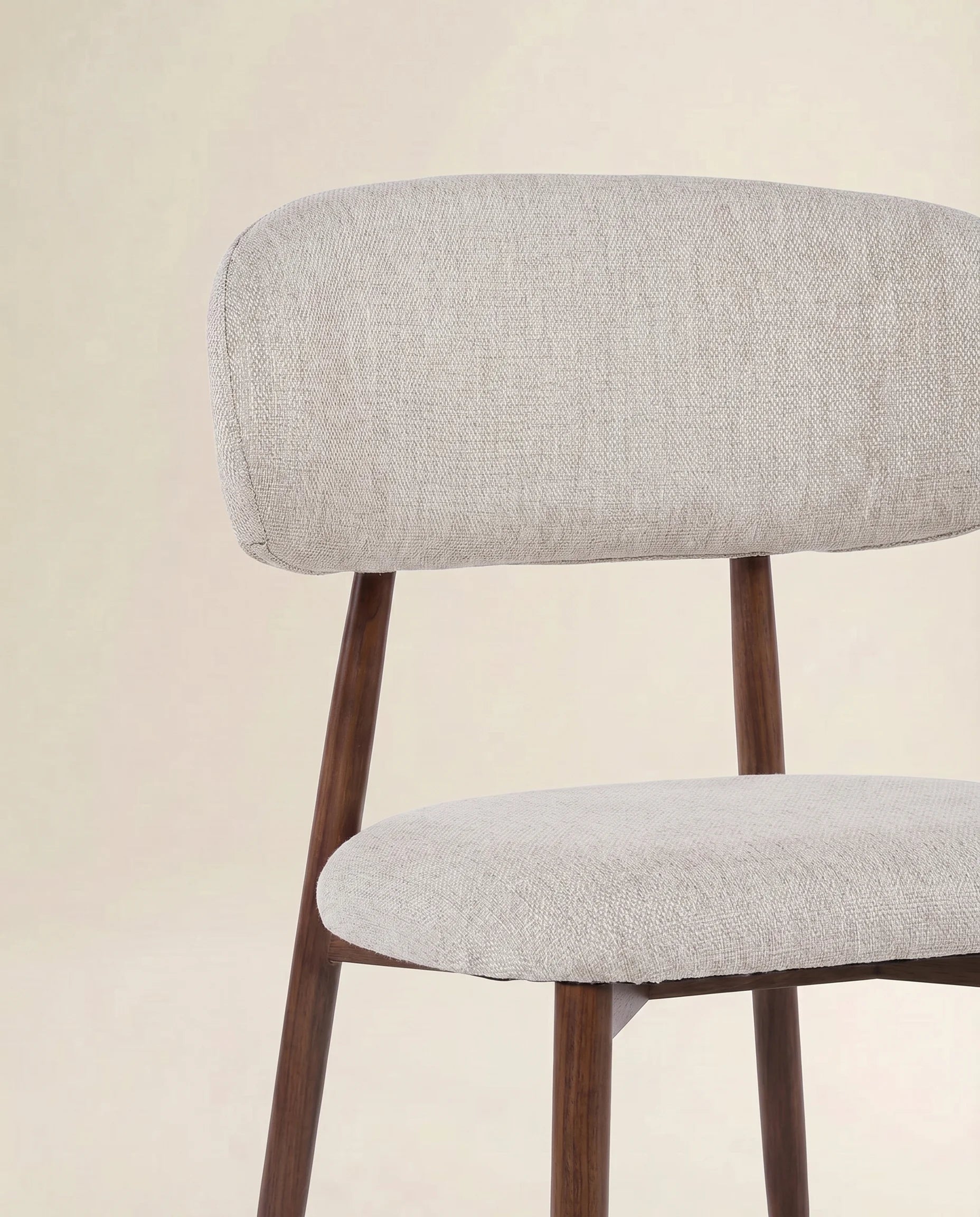 Theo Walnut-Finish Upholstered Dining Chair
