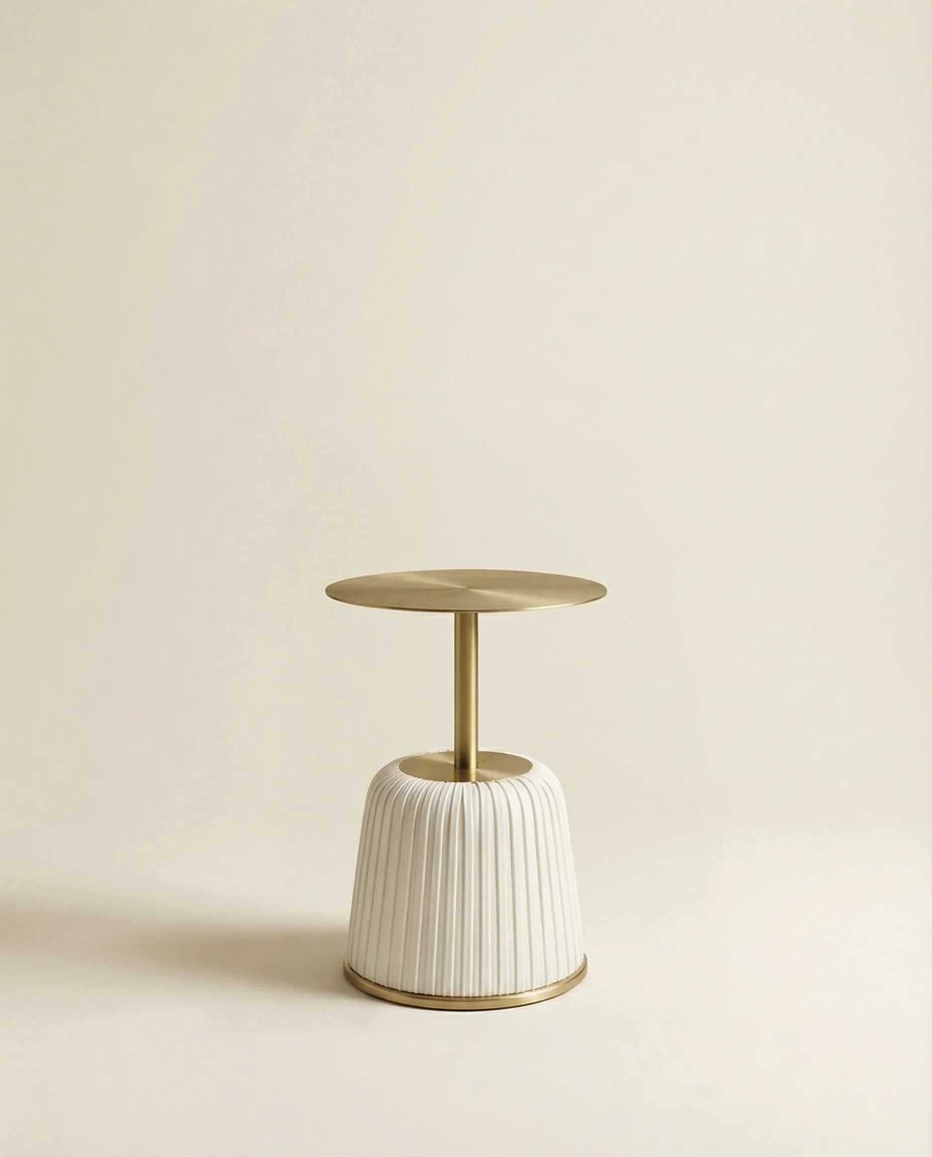 Valencia Gold & White Side Table