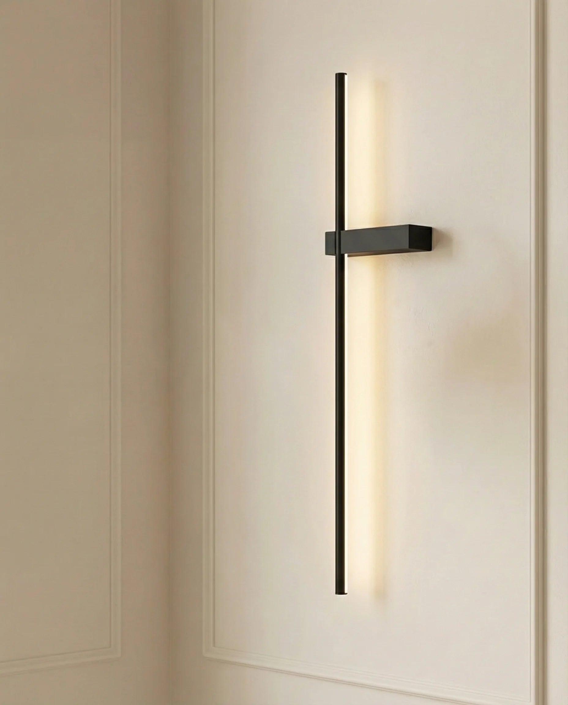 Vera Black Minimalist Tube Wall Light