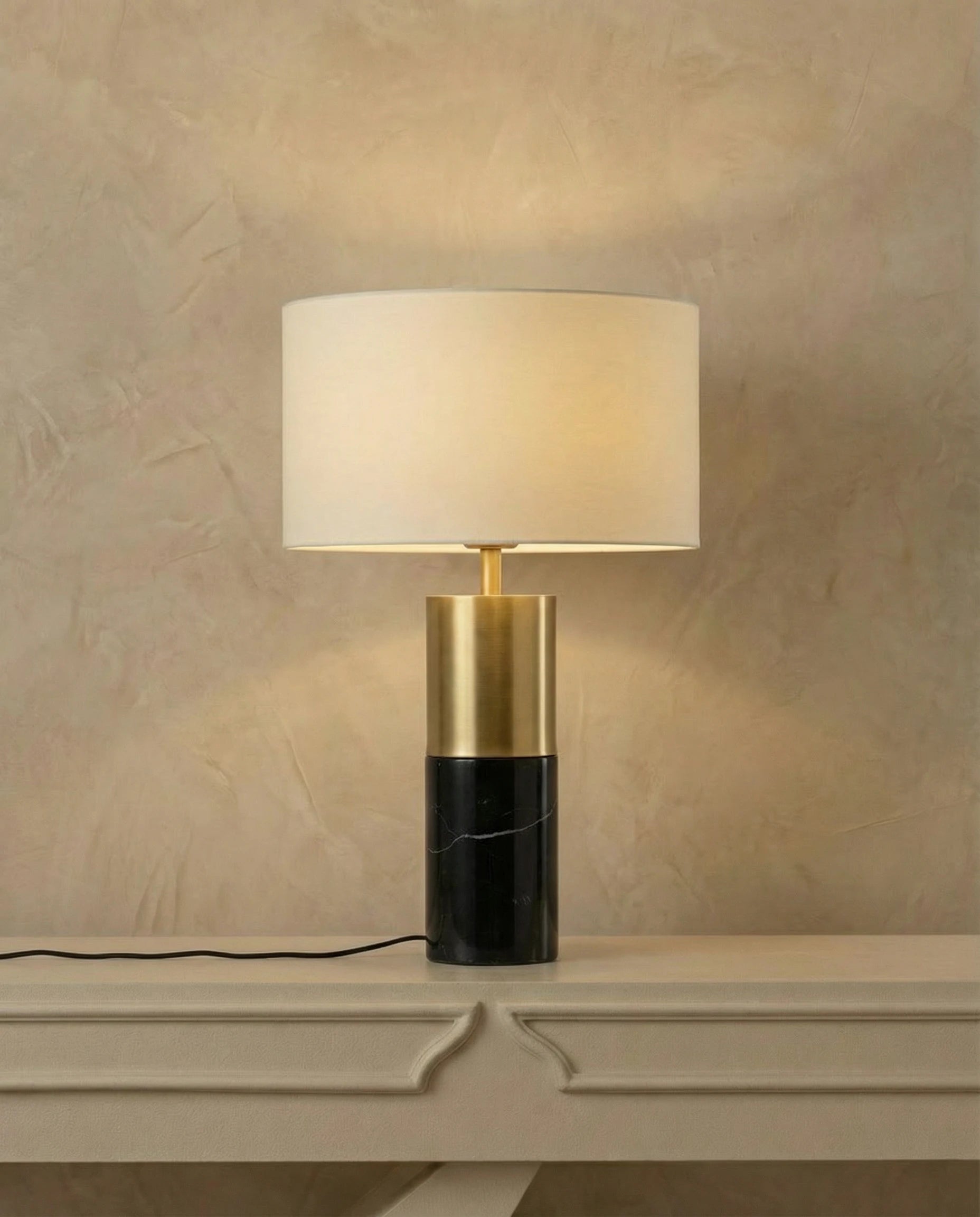 Victor Black & Gold Marble Table Lamp