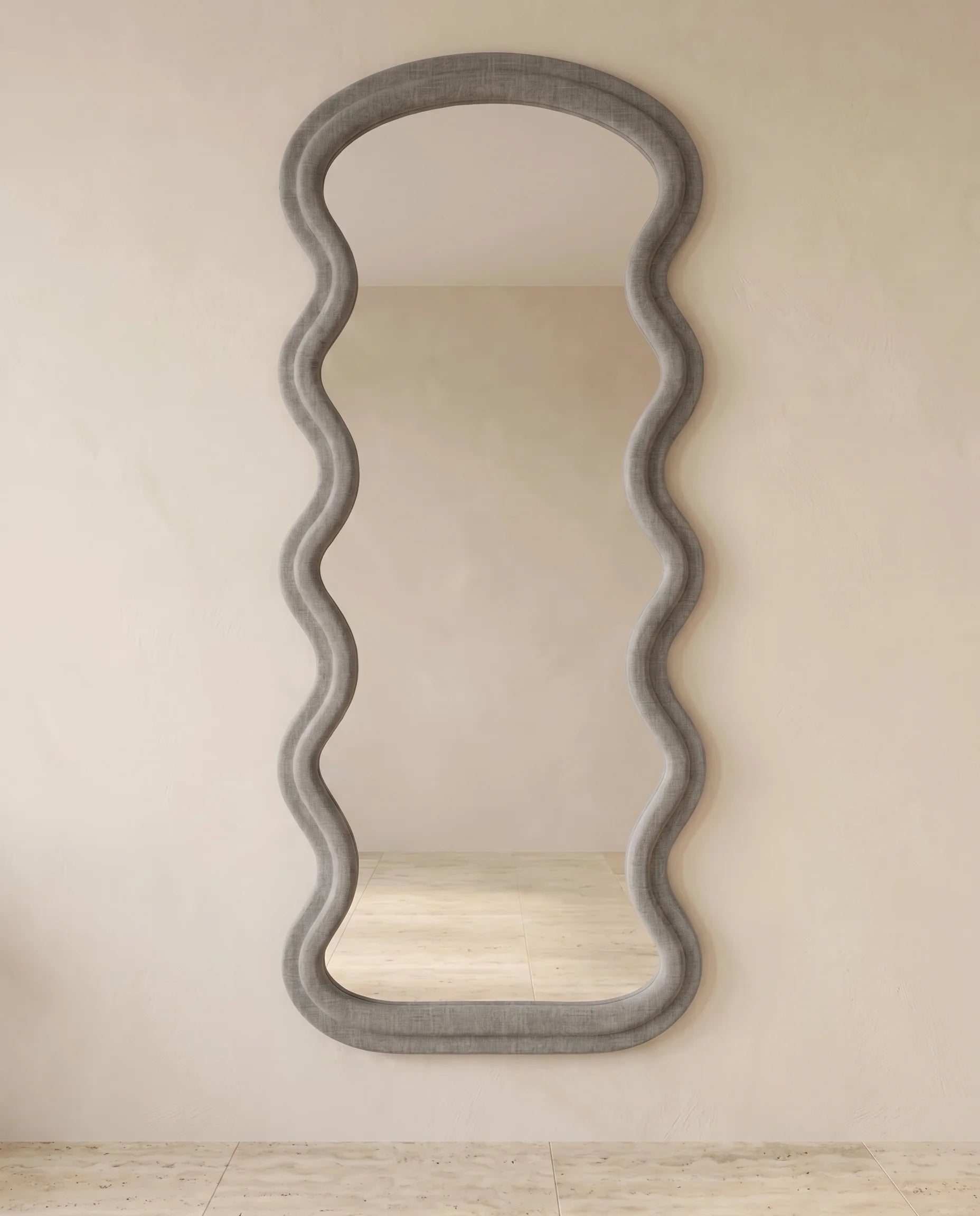 Vienna grey flannelette wavy full-body mirror