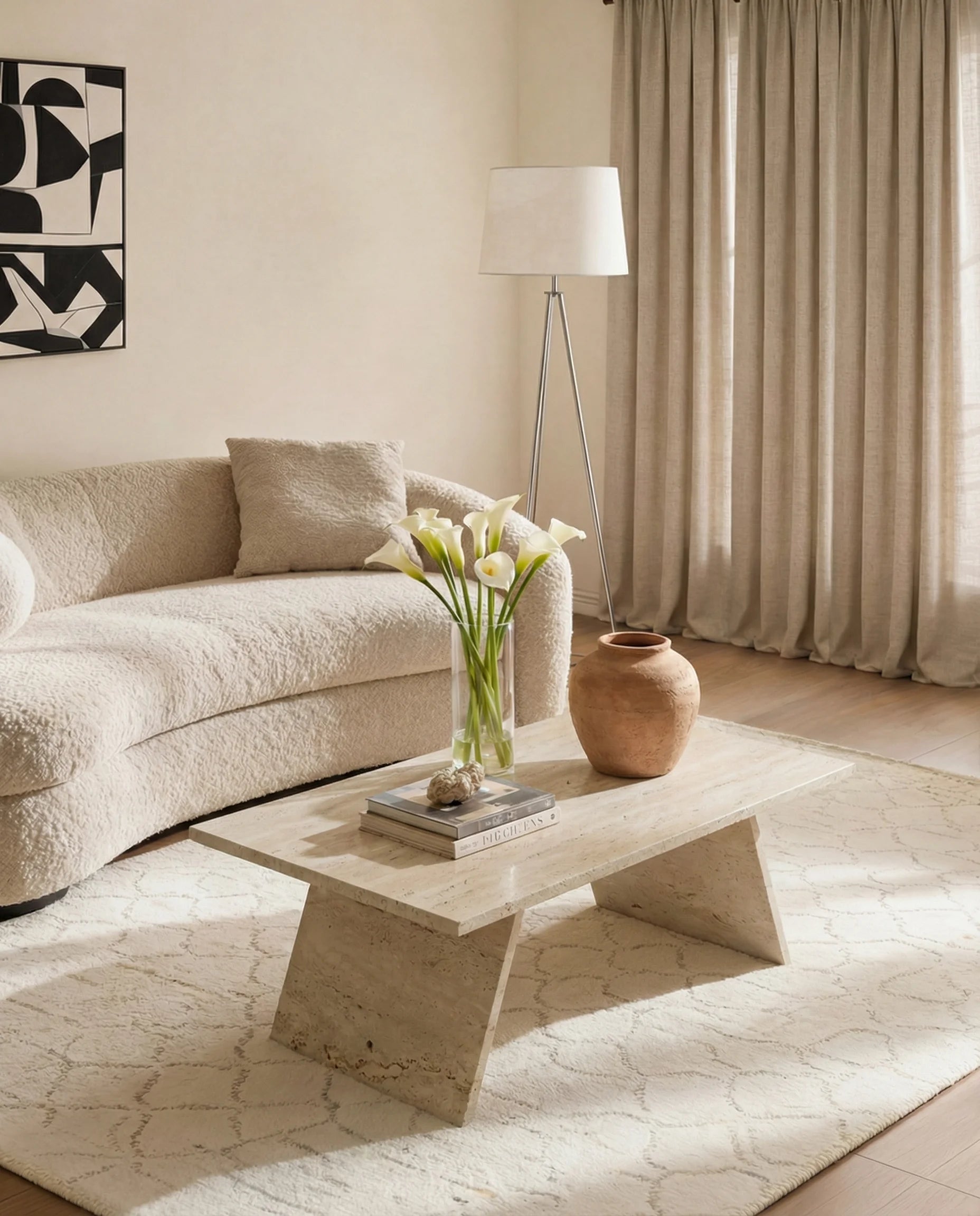 Winston Travertine Coffee Table