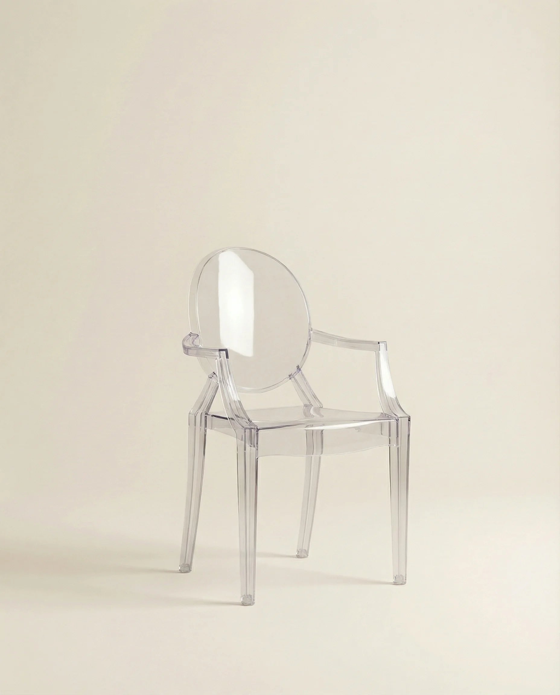 Zeba Clear Acrylic Chair with Armrest