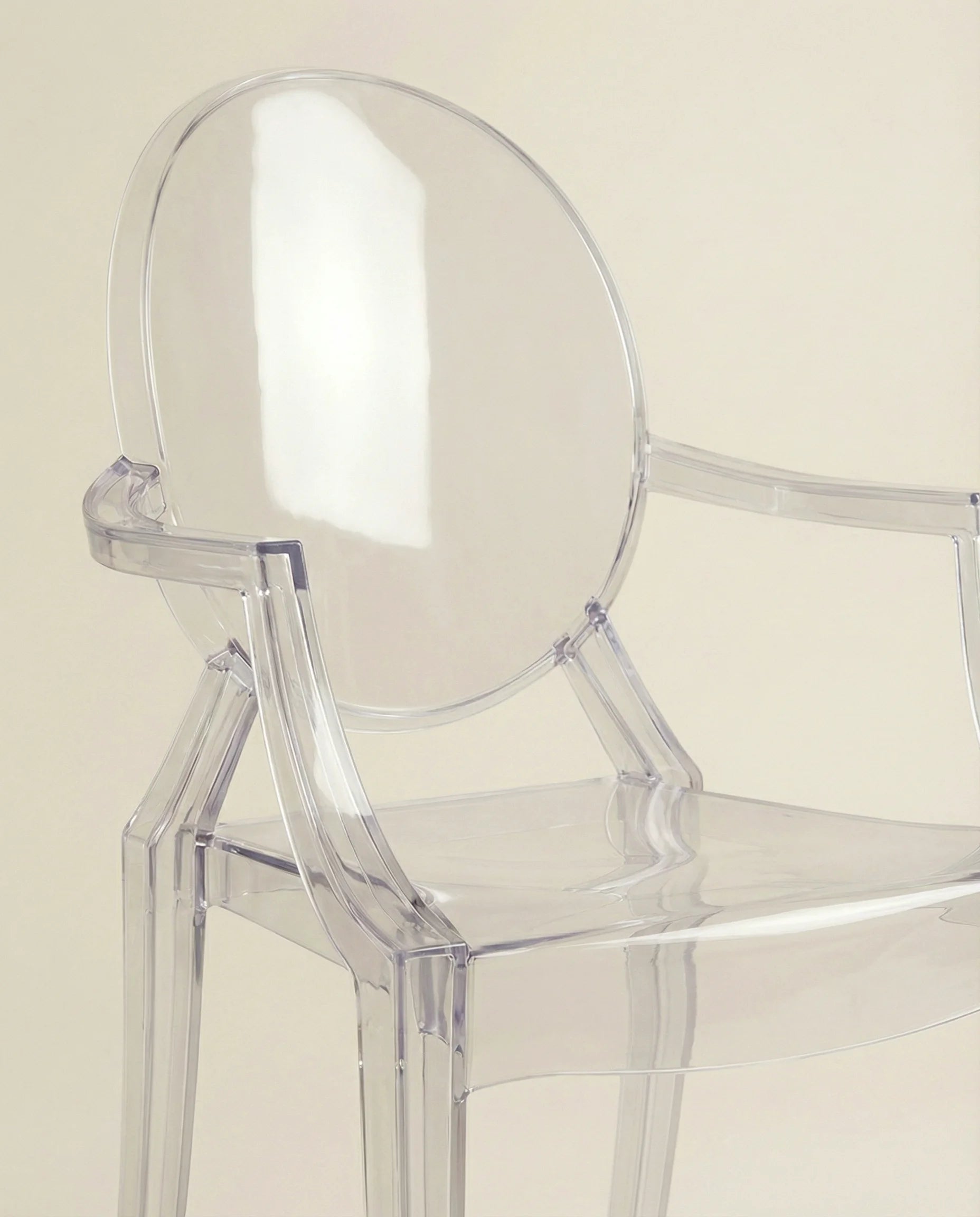 Zeba Clear Acrylic Chair with Armrest