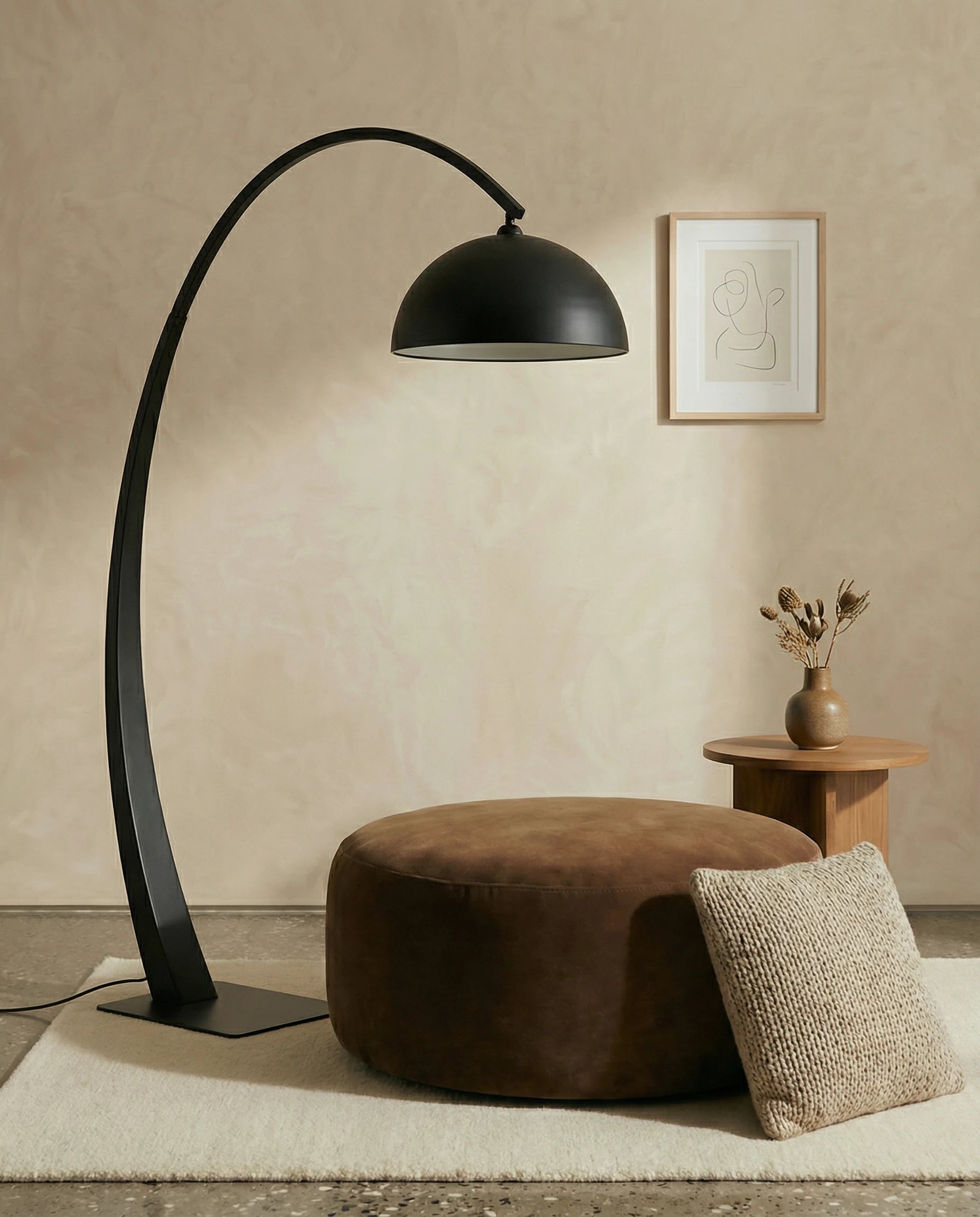 Ziya Nordic Style Black Floor Lamp