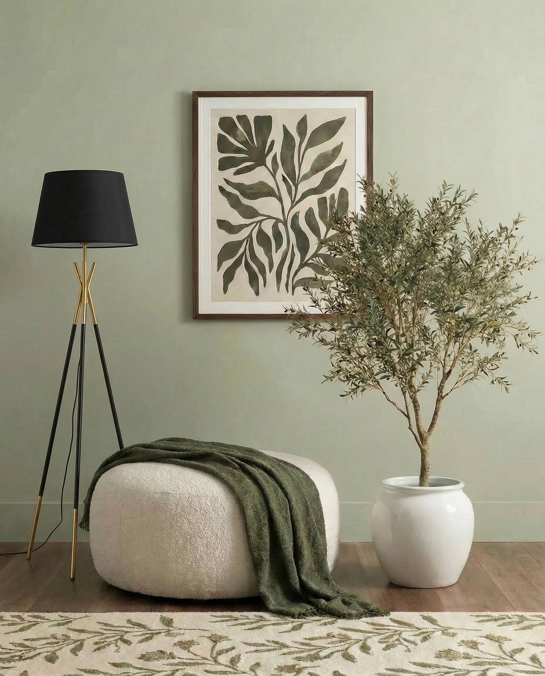 Zoha Black & Gold Tripod Floor Lamp