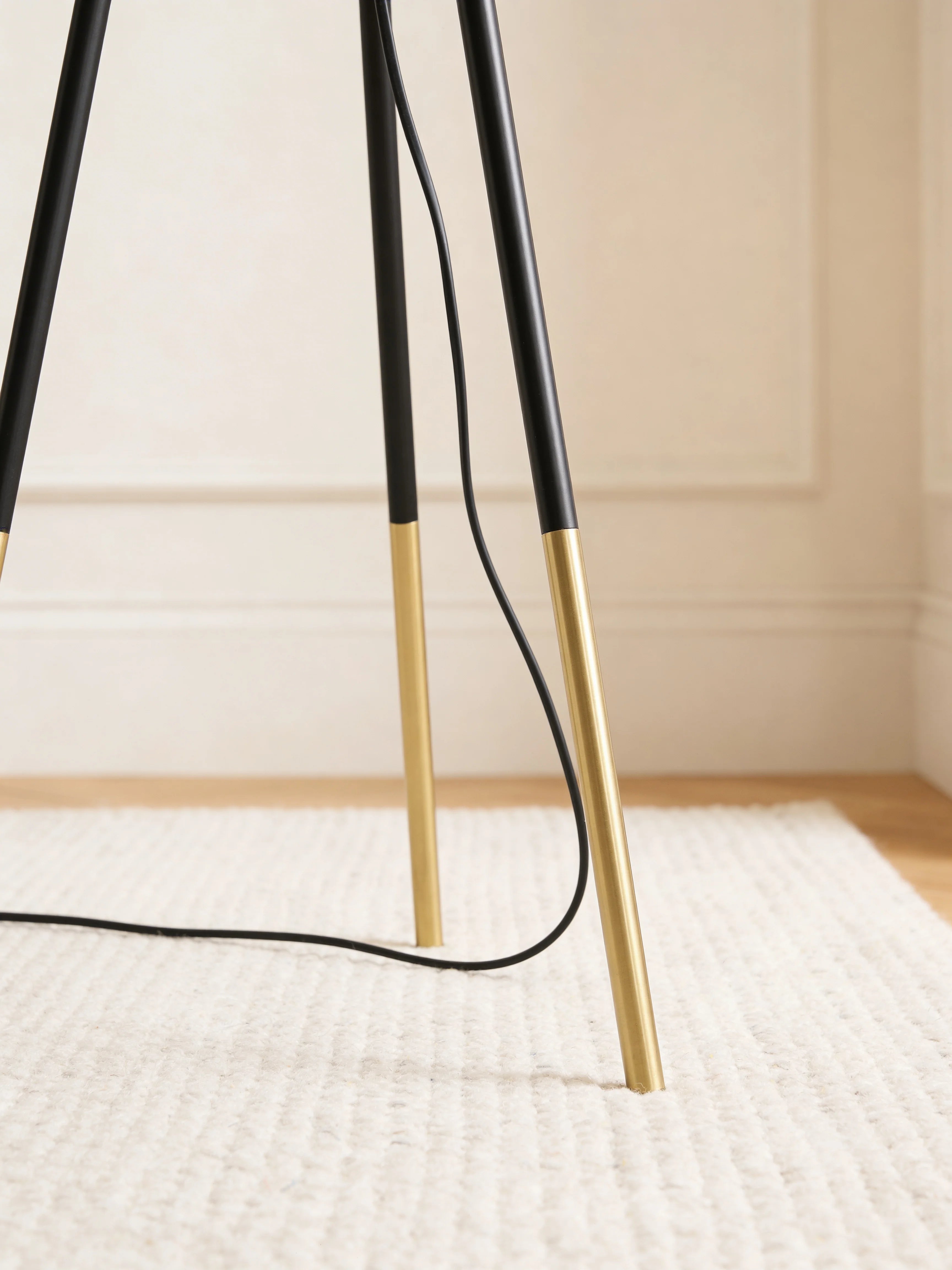 Zoha Black & Gold Tripod Floor Lamp