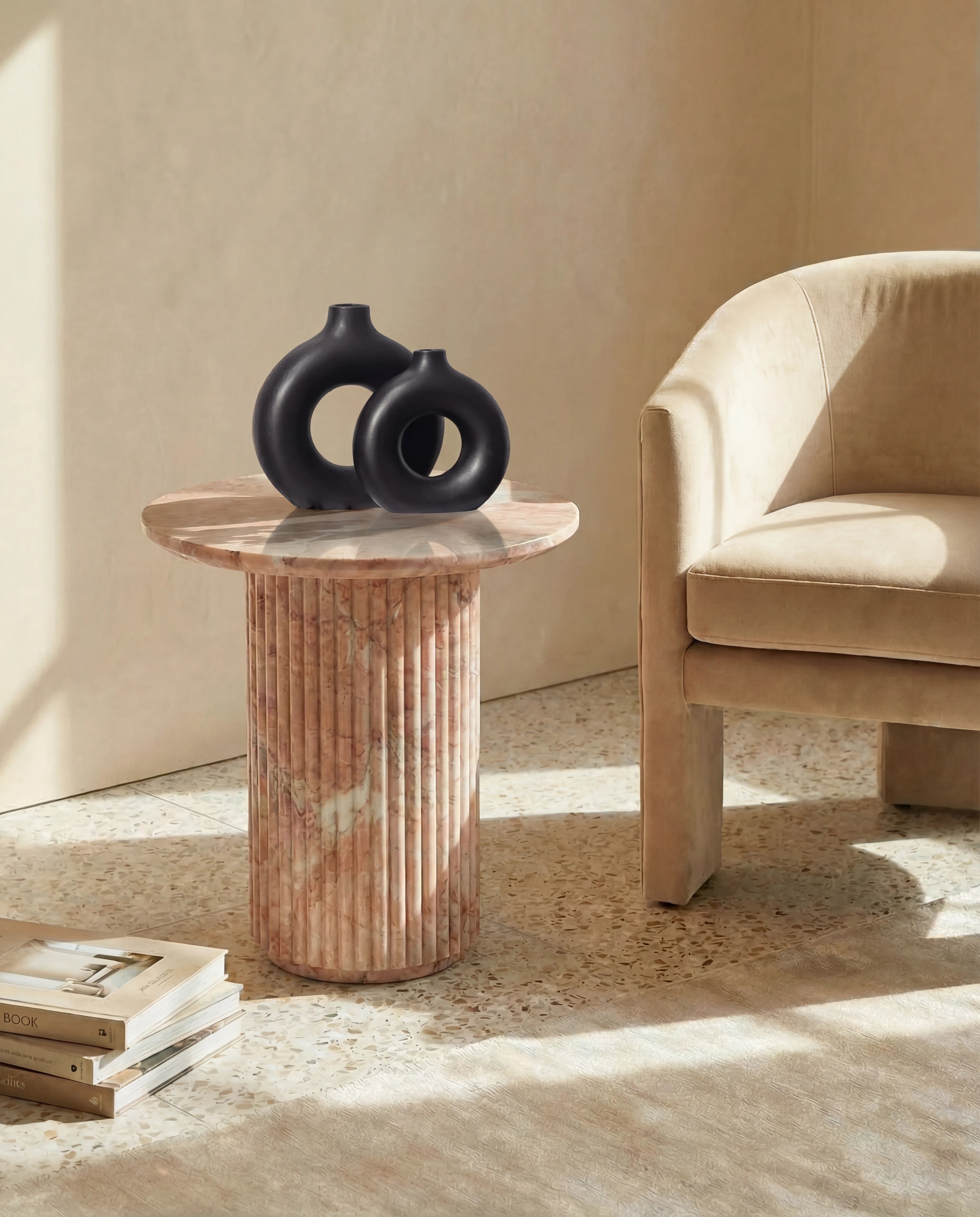 Zola Black Donut Ceramic Vase