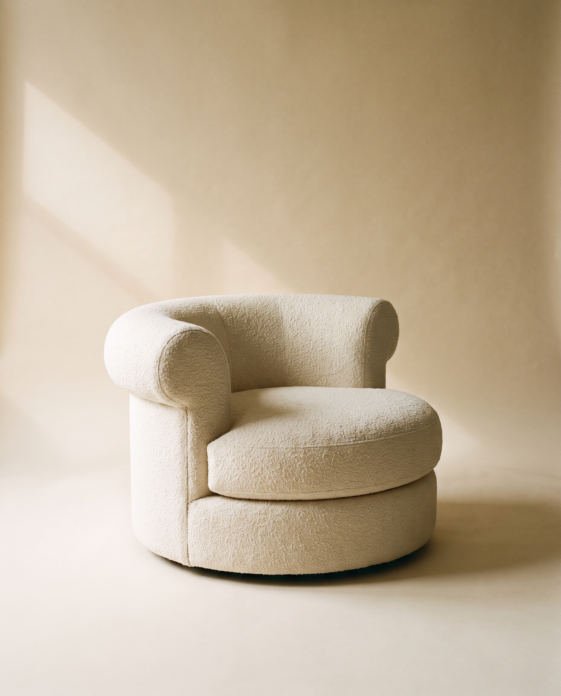 Marlowe cream bouclé lounge chair