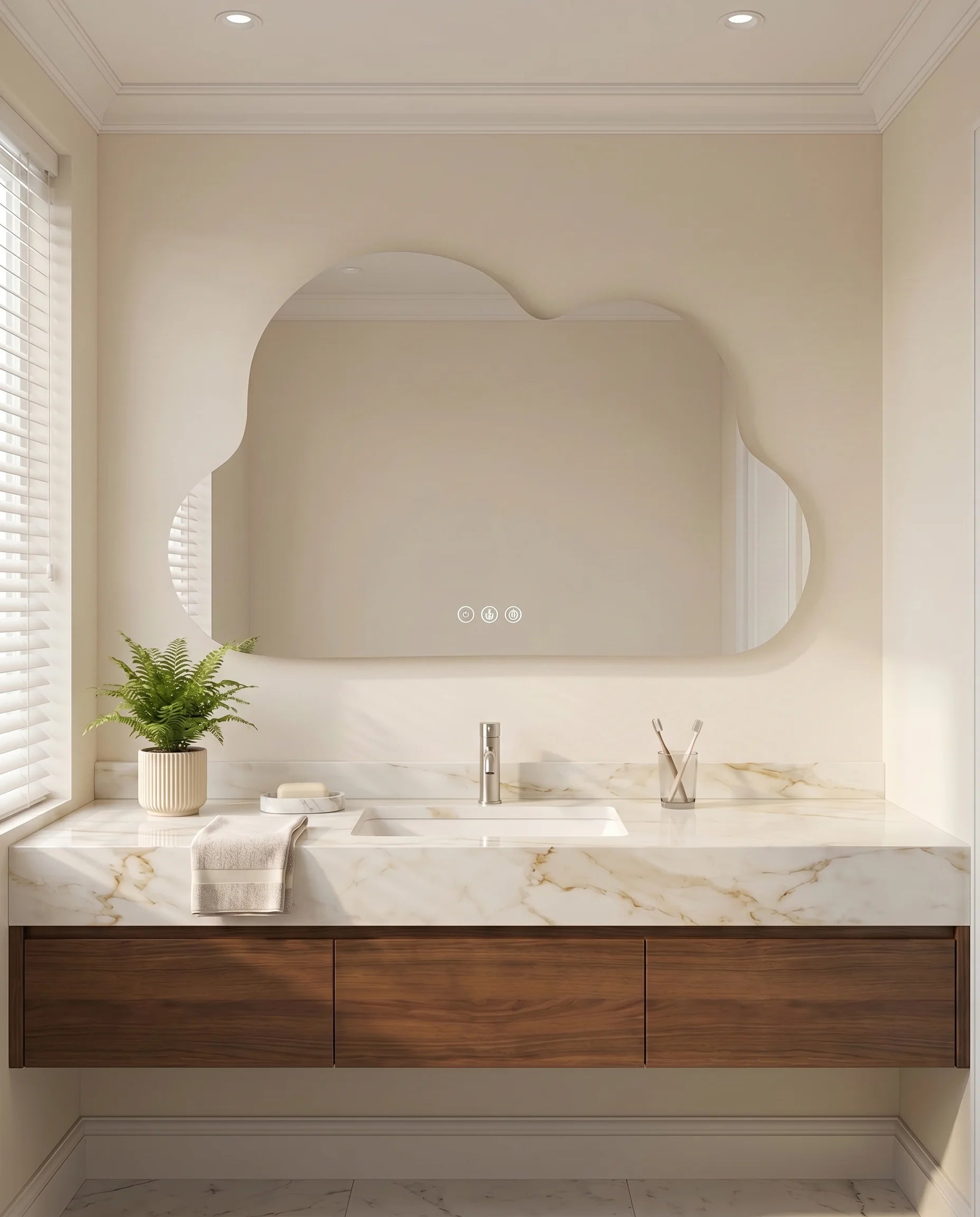 Skyla Backlit Frameless Cloud Mirror